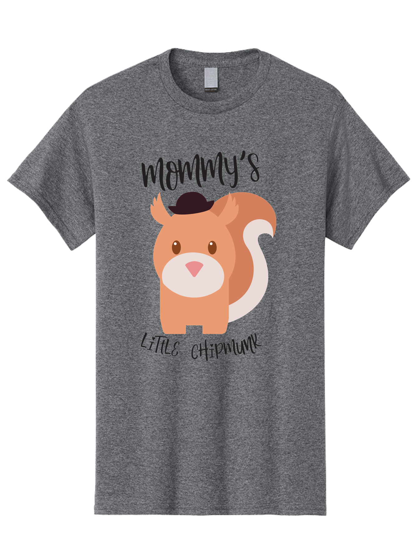 Mommy-S-Little-Chipmunk Men'S Graphic Tee, 100% Cotton, Comfortable Casual Summer Wear, Machine Washable, Chipmunk Cartoon, Animal Graphics, Cartoon Character Design, Nursery Art, Cute Squirrel Illustration, Children'S Graphic Design, Aad017 5