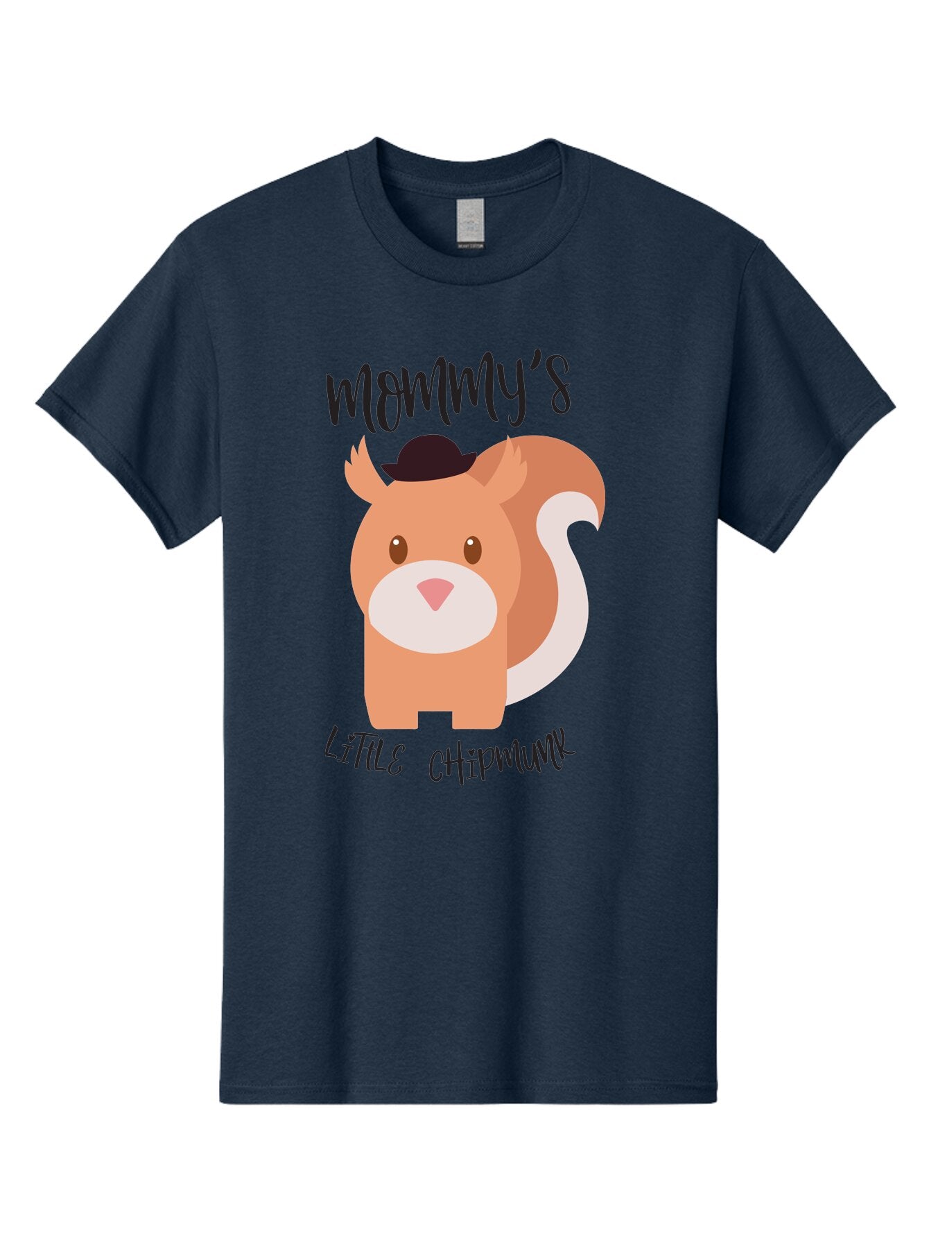 Mommy-S-Little-Chipmunk Men'S Graphic Tee, 100% Cotton, Comfortable Casual Summer Wear, Machine Washable, Chipmunk Cartoon, Animal Graphics, Cartoon Character Design, Nursery Art, Cute Squirrel Illustration, Children'S Graphic Design, Aad017 4