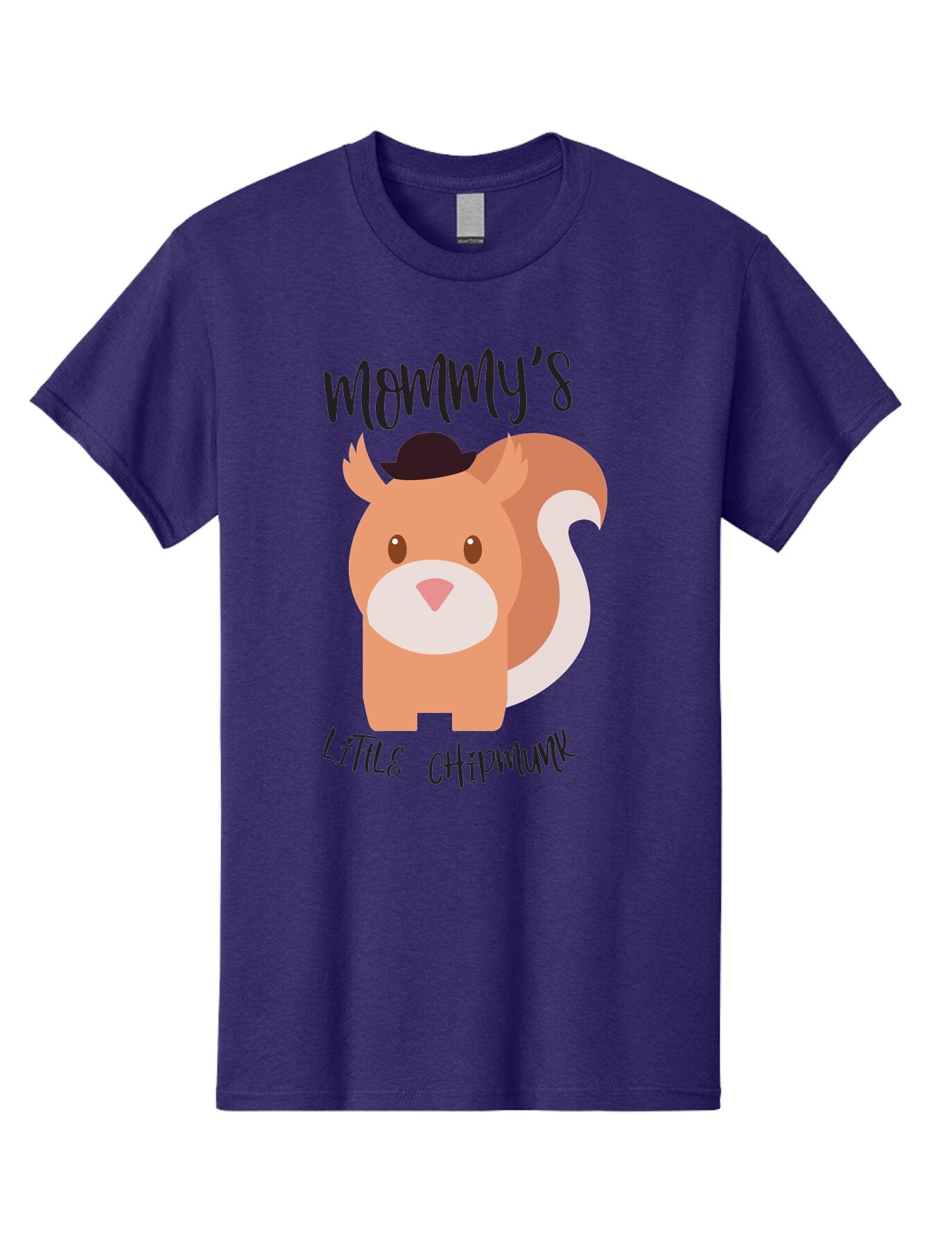 Mommy-S-Little-Chipmunk Men'S Graphic Tee, 100% Cotton, Comfortable Casual Summer Wear, Machine Washable, Chipmunk Cartoon, Animal Graphics, Cartoon Character Design, Nursery Art, Cute Squirrel Illustration, Children'S Graphic Design, Aad017 5