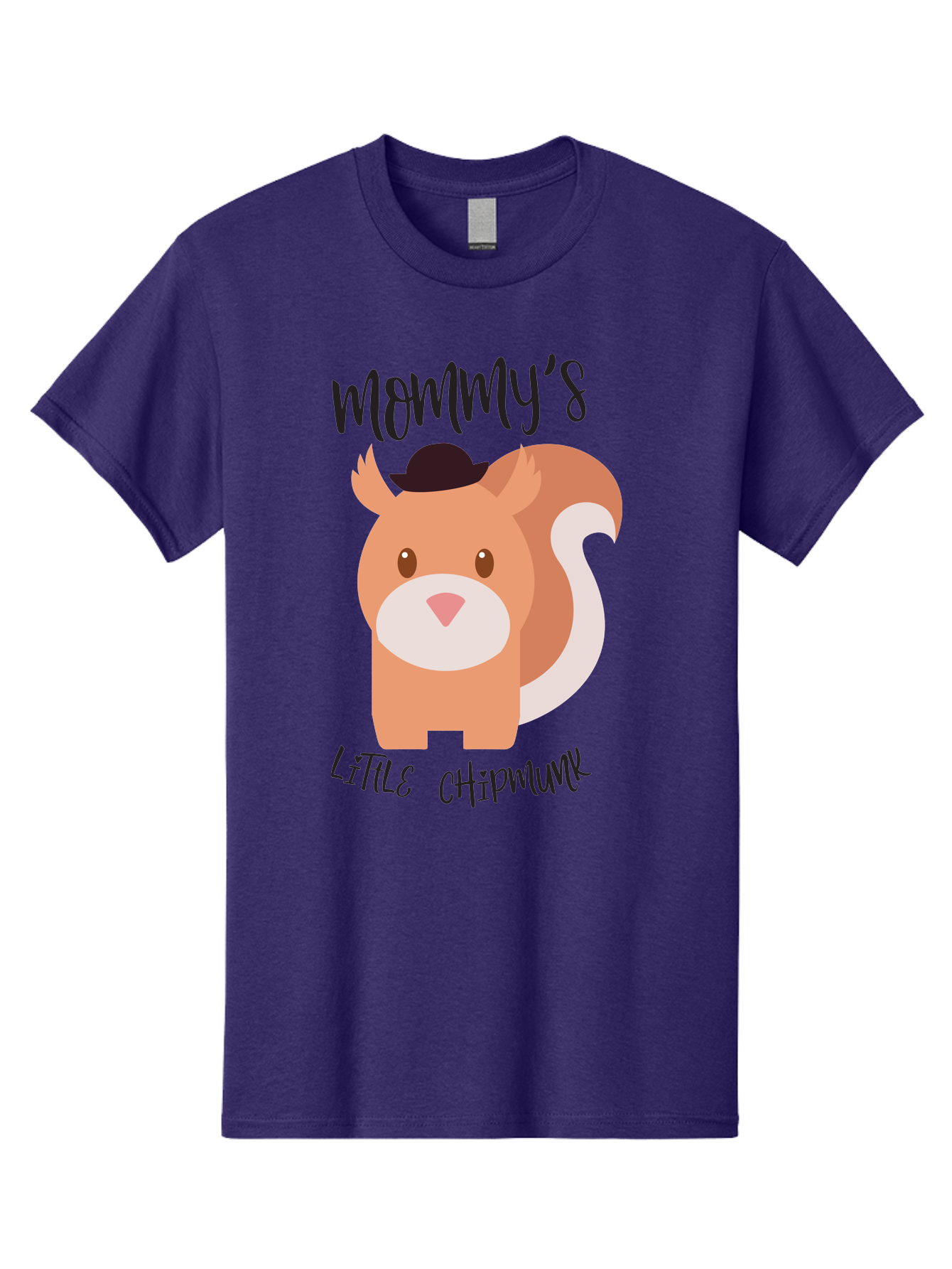 Mommy-S-Little-Chipmunk Men'S Graphic Tee, 100% Cotton, Comfortable Casual Summer Wear, Machine Washable, Chipmunk Cartoon, Animal Graphics, Cartoon Character Design, Nursery Art, Cute Squirrel Illustration, Children'S Graphic Design, Aad017 15