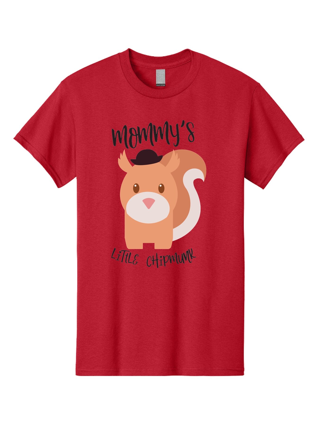 Mommy-S-Little-Chipmunk Men'S Graphic Tee, 100% Cotton, Comfortable Casual Summer Wear, Machine Washable, Chipmunk Cartoon, Animal Graphics, Cartoon Character Design, Nursery Art, Cute Squirrel Illustration, Children'S Graphic Design, Aad017 11