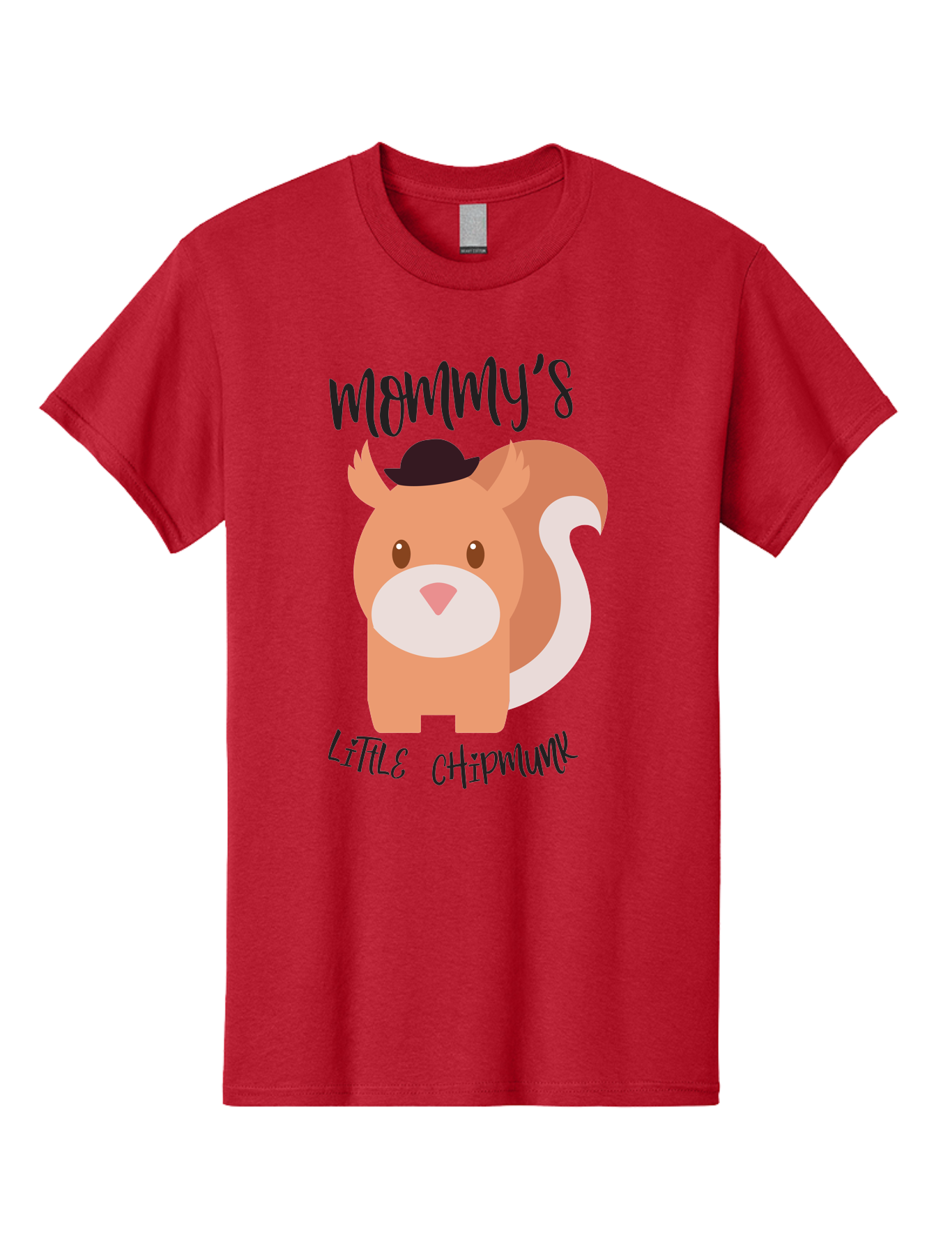 Mommy-S-Little-Chipmunk Men'S Graphic Tee, 100% Cotton, Comfortable Casual Summer Wear, Machine Washable, Chipmunk Cartoon, Animal Graphics, Cartoon Character Design, Nursery Art, Cute Squirrel Illustration, Children'S Graphic Design, Aad017 7