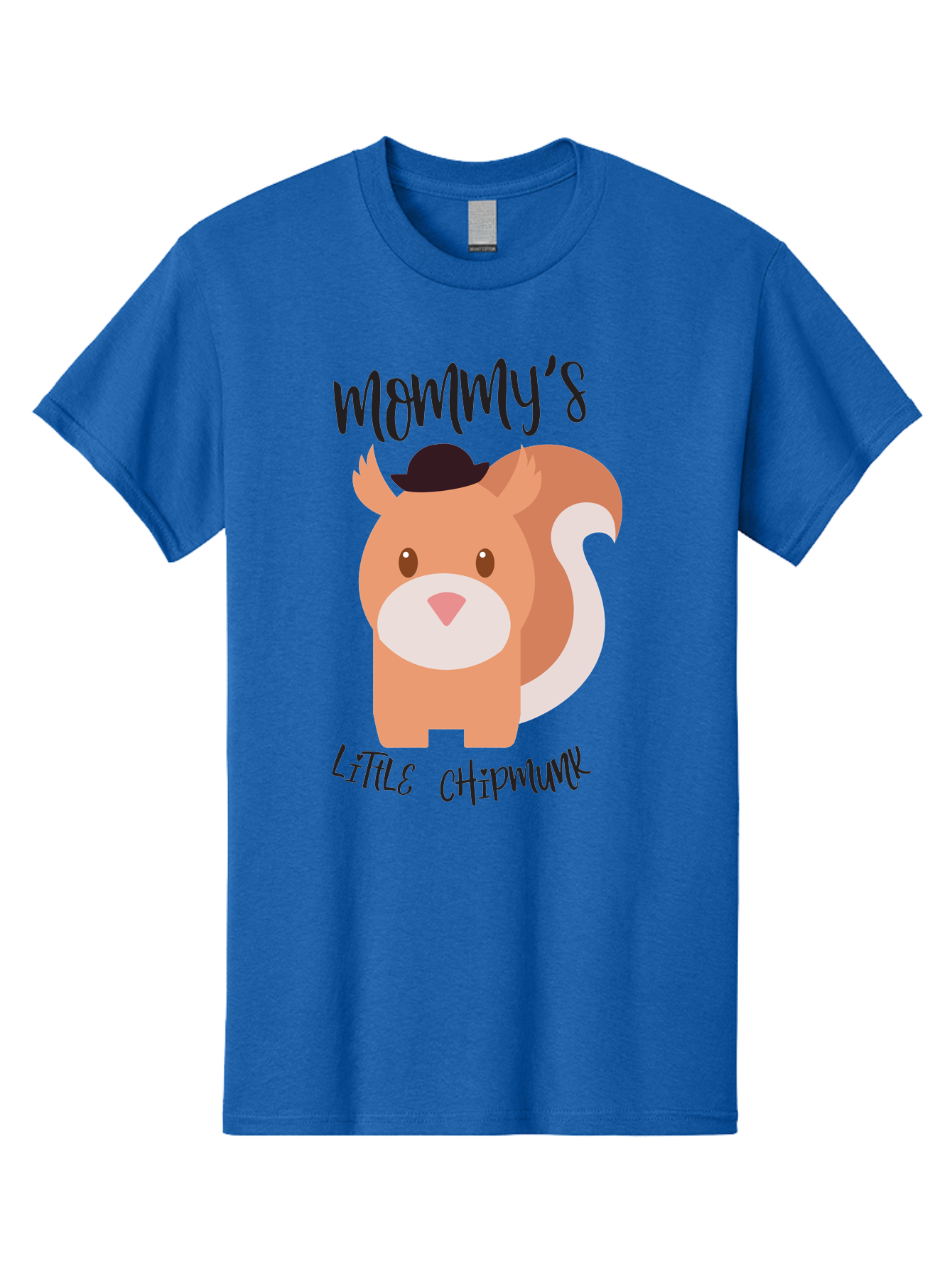 Mommy-S-Little-Chipmunk Men'S Graphic Tee, 100% Cotton, Comfortable Casual Summer Wear, Machine Washable, Chipmunk Cartoon, Animal Graphics, Cartoon Character Design, Nursery Art, Cute Squirrel Illustration, Children'S Graphic Design, Aad017 25