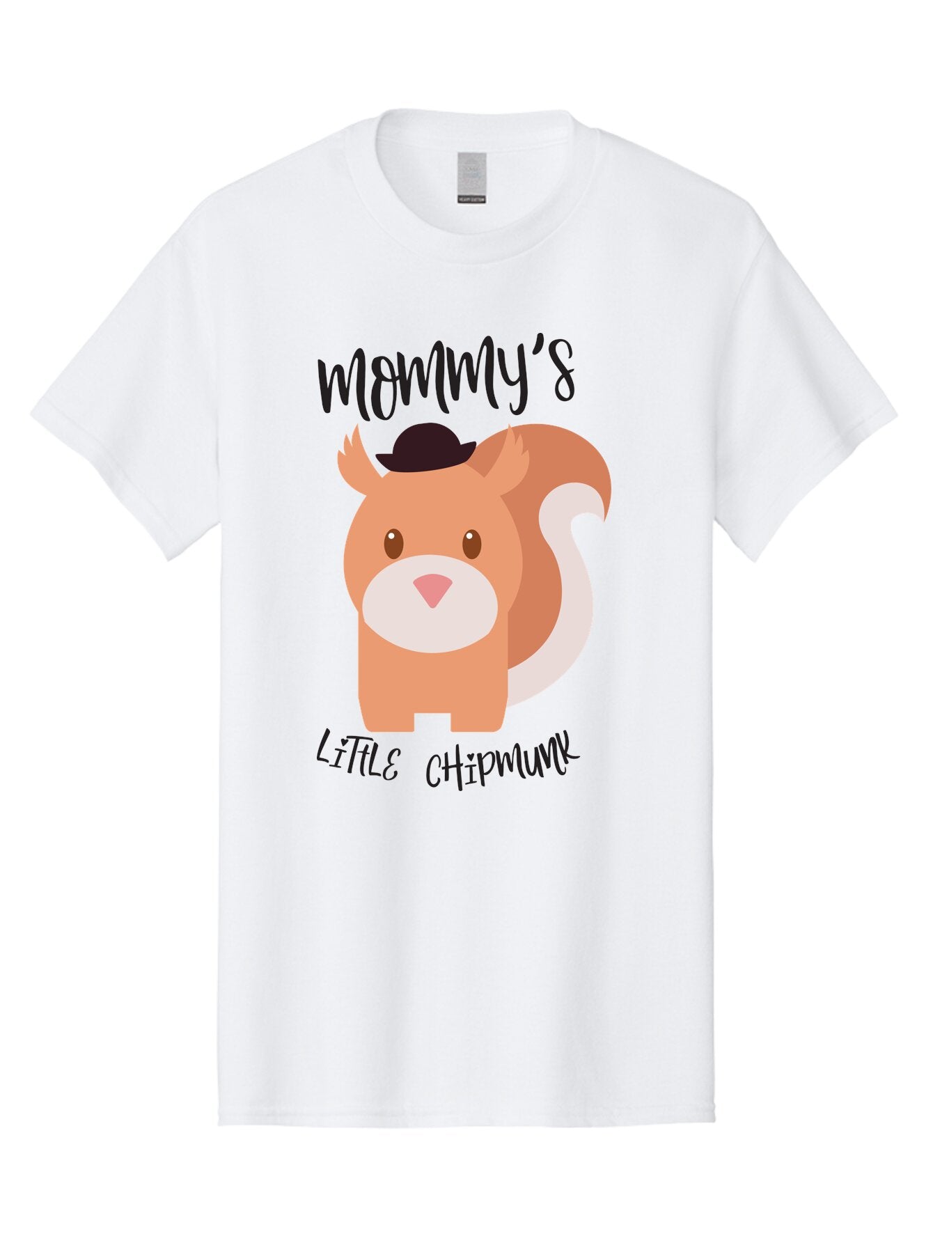 Mommy-S-Little-Chipmunk Men'S Graphic Tee, 100% Cotton, Comfortable Casual Summer Wear, Machine Washable, Chipmunk Cartoon, Animal Graphics, Cartoon Character Design, Nursery Art, Cute Squirrel Illustration, Children'S Graphic Design, Aad017 6