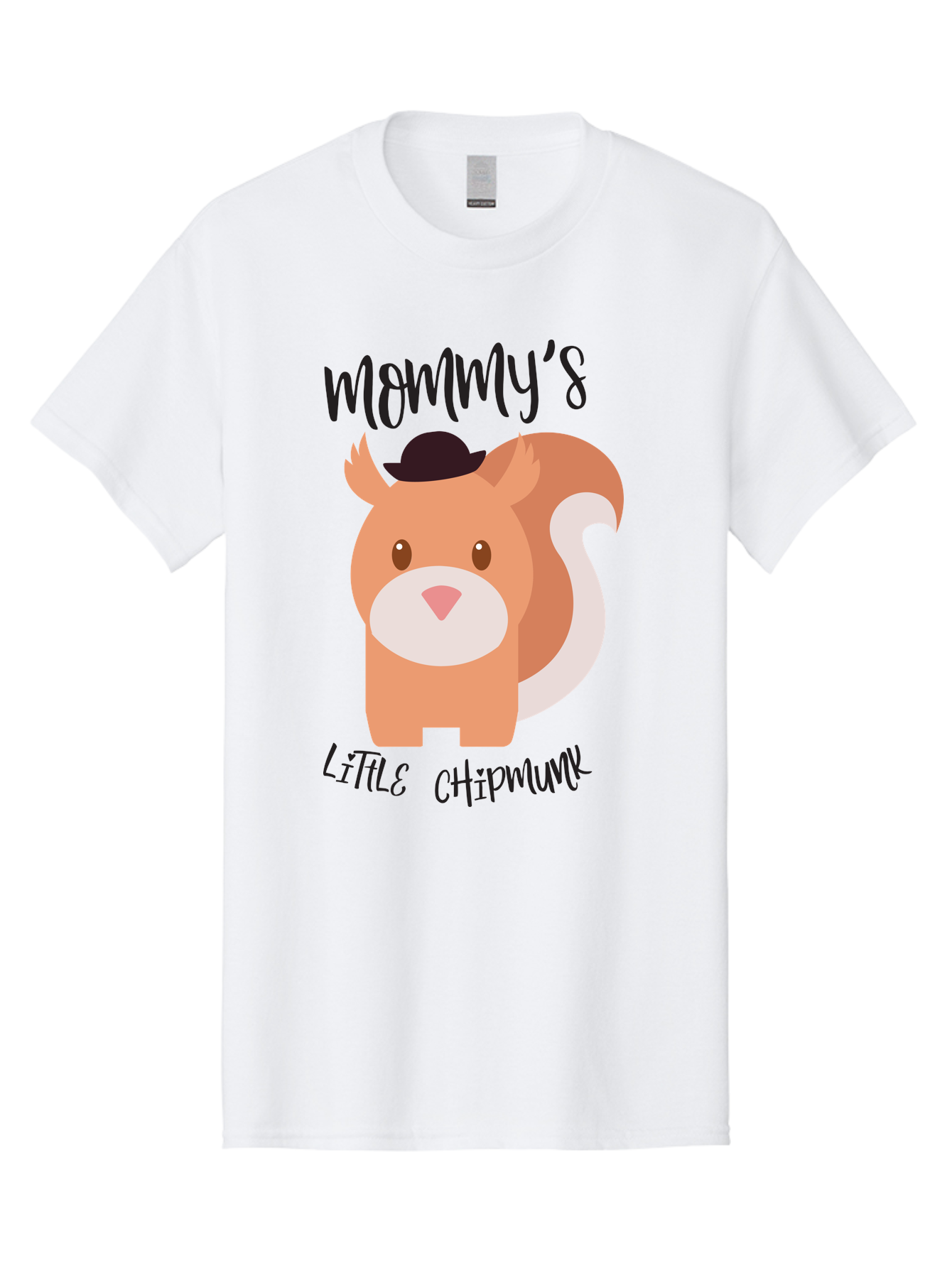 Mommy-S-Little-Chipmunk Men'S Graphic Tee, 100% Cotton, Comfortable Casual Summer Wear, Machine Washable, Chipmunk Cartoon, Animal Graphics, Cartoon Character Design, Nursery Art, Cute Squirrel Illustration, Children'S Graphic Design, Aad017 13