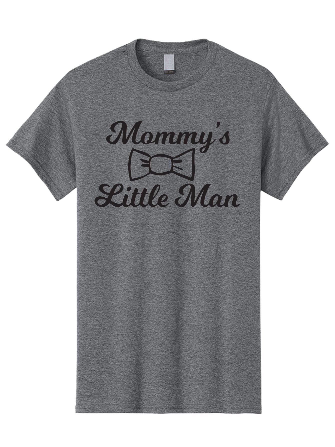 Mommy-S-Little-Man Men'S Graphic Tee, 100% Cotton, Comfortable Casual Summer Wear, Machine Washable, Mommy'S Little Man, Bow Tie Design, Cute Baby Boy, Mother And Child, Baby Shower Gift, Nursery Decor, Personalized Apparel, Custom T-Shirt Aad018 13
