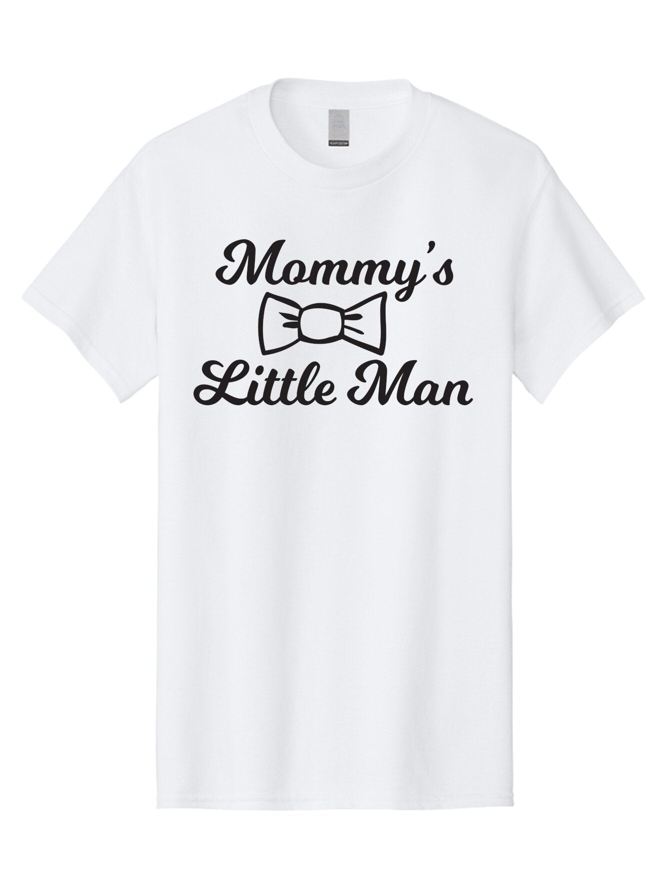 Mommy-S-Little-Man Men'S Graphic Tee, 100% Cotton, Comfortable Casual Summer Wear, Machine Washable, Mommy'S Little Man, Bow Tie Design, Cute Baby Boy, Mother And Child, Baby Shower Gift, Nursery Decor, Personalized Apparel, Custom T-Shirt Aad018 15