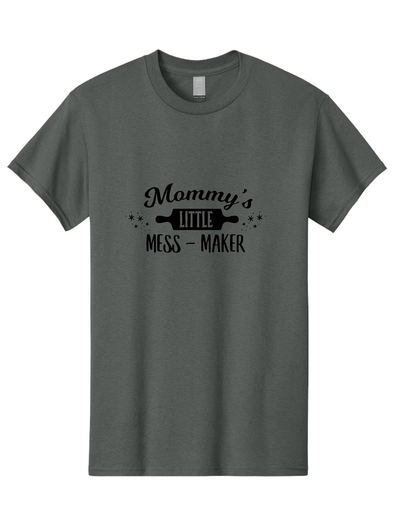Mommy-S-Little-Mess-Maker Men'S Graphic Tee, 100% Cotton, Comfortable Casual Summer Wear, Machine Washable, Mommy'S Little Mess Maker, Baking, Cooking Fun, Kitchen Mess, Mom And Child, Rolling Pin, Playful Kitchen, Mommy And Me Aad019 14