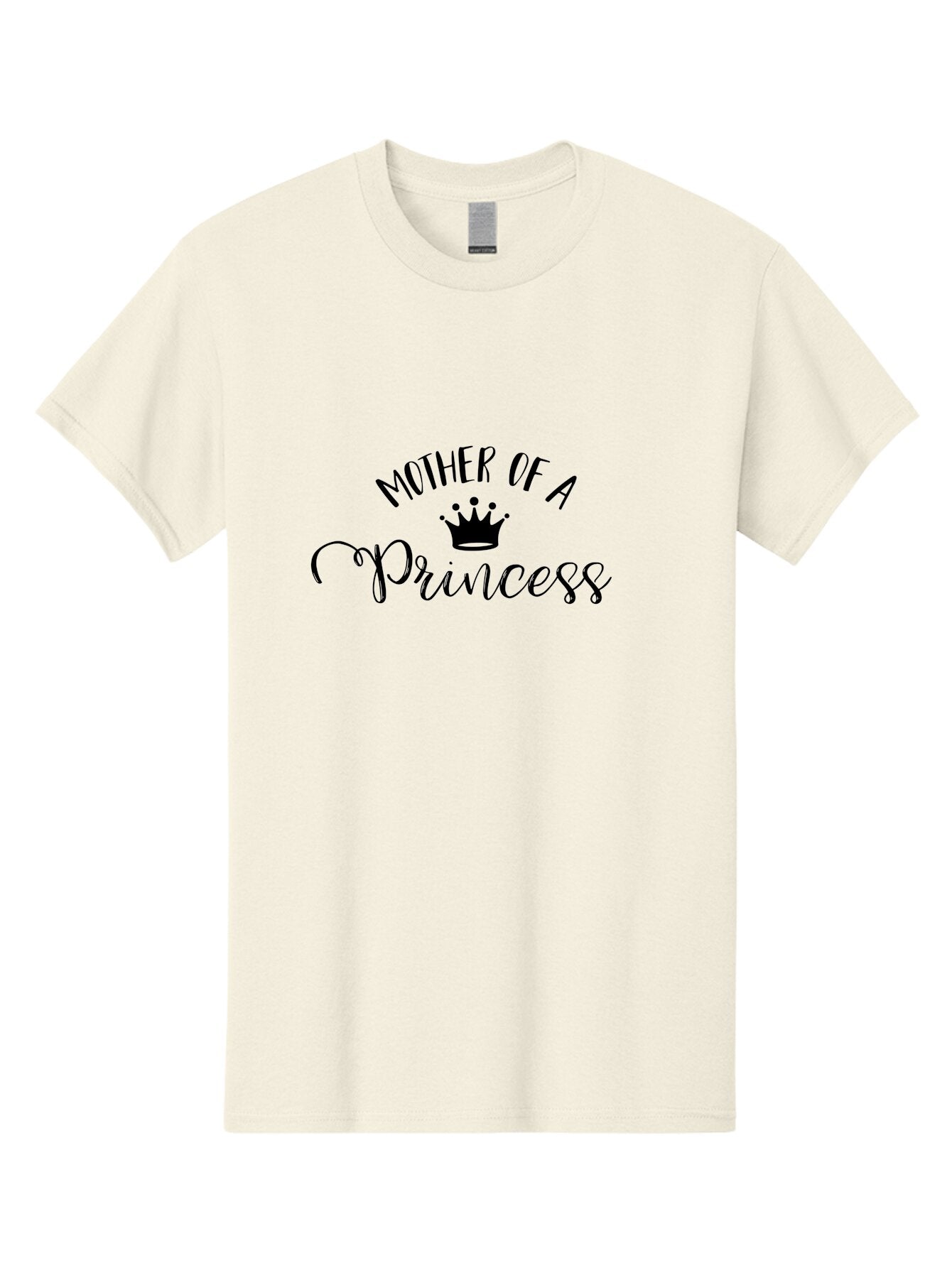 Mother-Of-A-Princess Men'S Graphic Tee, 100% Cotton, Comfortable Casual Summer Wear, Machine Washable, Mother Of A Princess, Princess Crown, Motherhood, Royalty, Feminine Charm, Elegant Design, Black Typography, Crown Icon, Mother Love Aad022 12