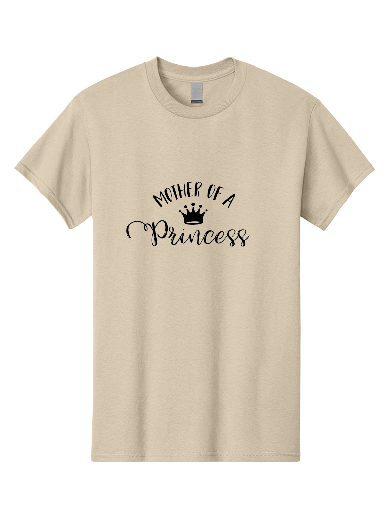 Mother-Of-A-Princess Men'S Graphic Tee, 100% Cotton, Comfortable Casual Summer Wear, Machine Washable, Mother Of A Princess, Princess Crown, Motherhood, Royalty, Feminine Charm, Elegant Design, Black Typography, Crown Icon, Mother Love Aad022 15