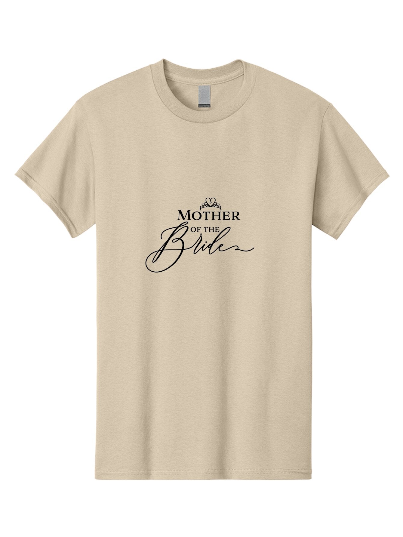 Mother-Of-The-Bride Men'S Graphic Tee, 100% Cotton, Comfortable Casual Summer Wear, Machine Washable, Mother Of The Bride, Wedding Signage, Wedding Decor, Elegant Typography, Calligraphy, Tiara, Heart Motif, Special Occasion, Celebration Aad023 10