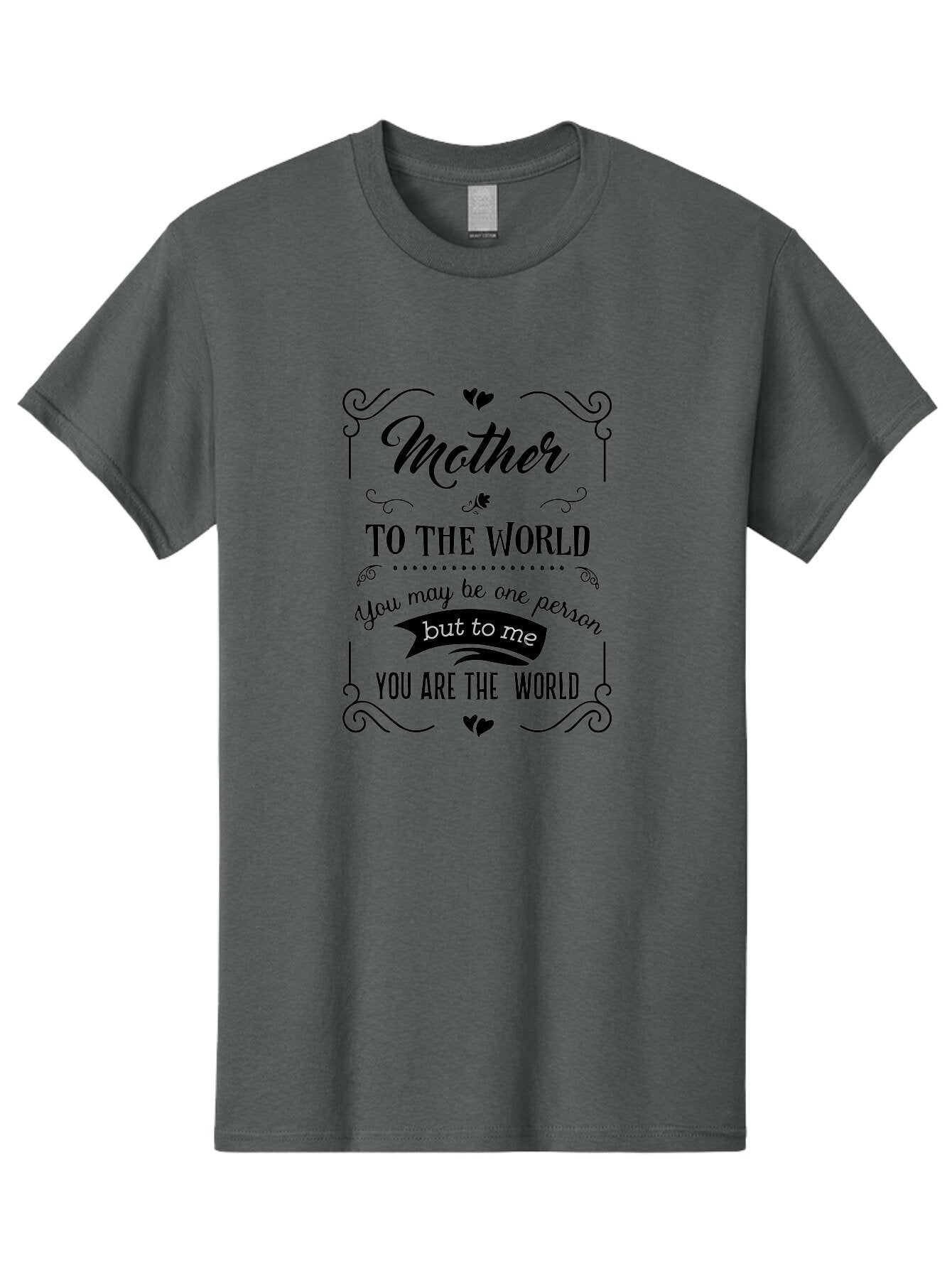 Mother-To-The-World Men'S Graphic Tee, 100% Cotton, Comfortable Casual Summer Wear, Machine Washable, Mother'S Day Quote, Love Message, Mother'S Love, Heartwarming Quote, Emotional Message, Love Letter, Heartfelt Words Aad025 3