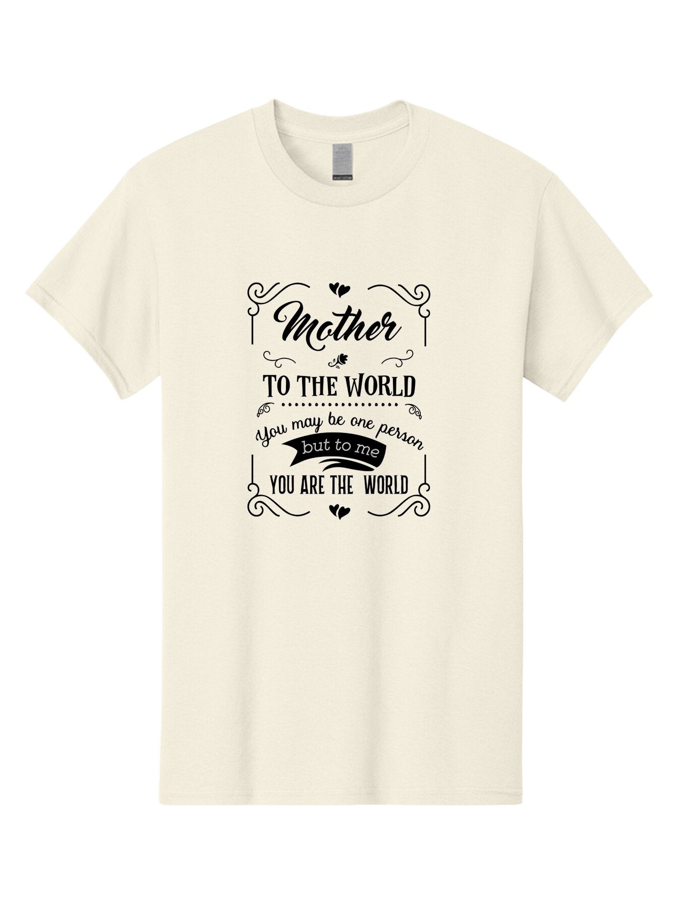 Mother-To-The-World Men'S Graphic Tee, 100% Cotton, Comfortable Casual Summer Wear, Machine Washable, Mother'S Day Quote, Love Message, Mother'S Love, Heartwarming Quote, Emotional Message, Love Letter, Heartfelt Words Aad025 15