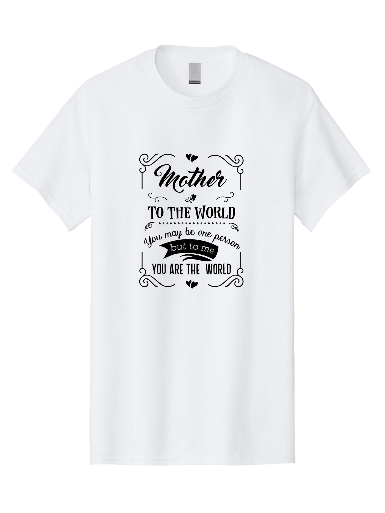 Mother-To-The-World Men'S Graphic Tee, 100% Cotton, Comfortable Casual Summer Wear, Machine Washable, Mother'S Day Quote, Love Message, Mother'S Love, Heartwarming Quote, Emotional Message, Love Letter, Heartfelt Words Aad025 5