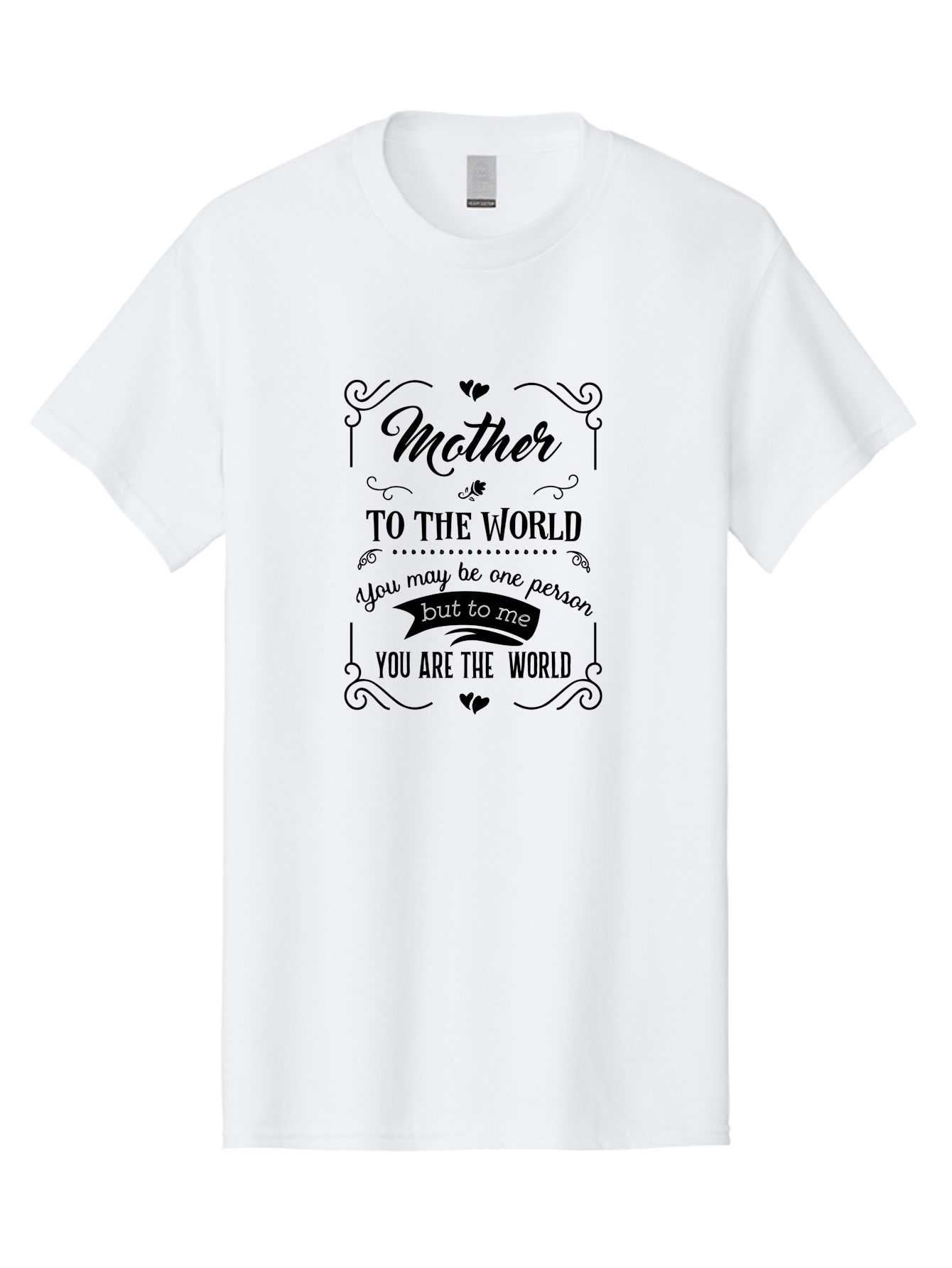 Mother-To-The-World Men'S Graphic Tee, 100% Cotton, Comfortable Casual Summer Wear, Machine Washable, Mother'S Day Quote, Love Message, Mother'S Love, Heartwarming Quote, Emotional Message, Love Letter, Heartfelt Words Aad025 15