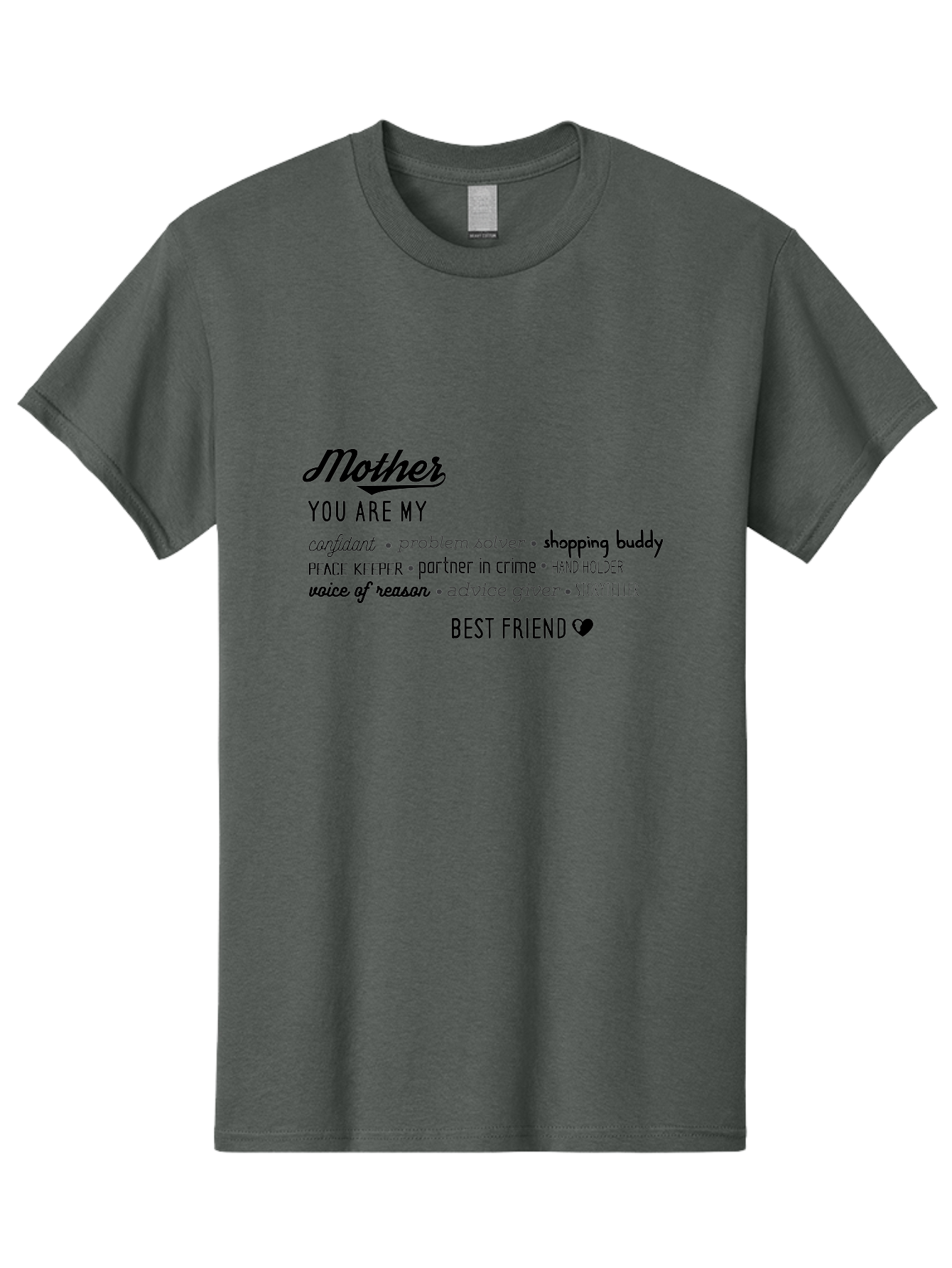 Mother Men'S Graphic Tee, 100% Cotton, Comfortable Casual Summer Wear, Machine Washable, Mother'S Day Card, Personalized Gift, Mother'S Love, Best Friend, Heartfelt Message, Appreciation, Gratitude, Mother'S Role, Family Bonding, Aad026 11