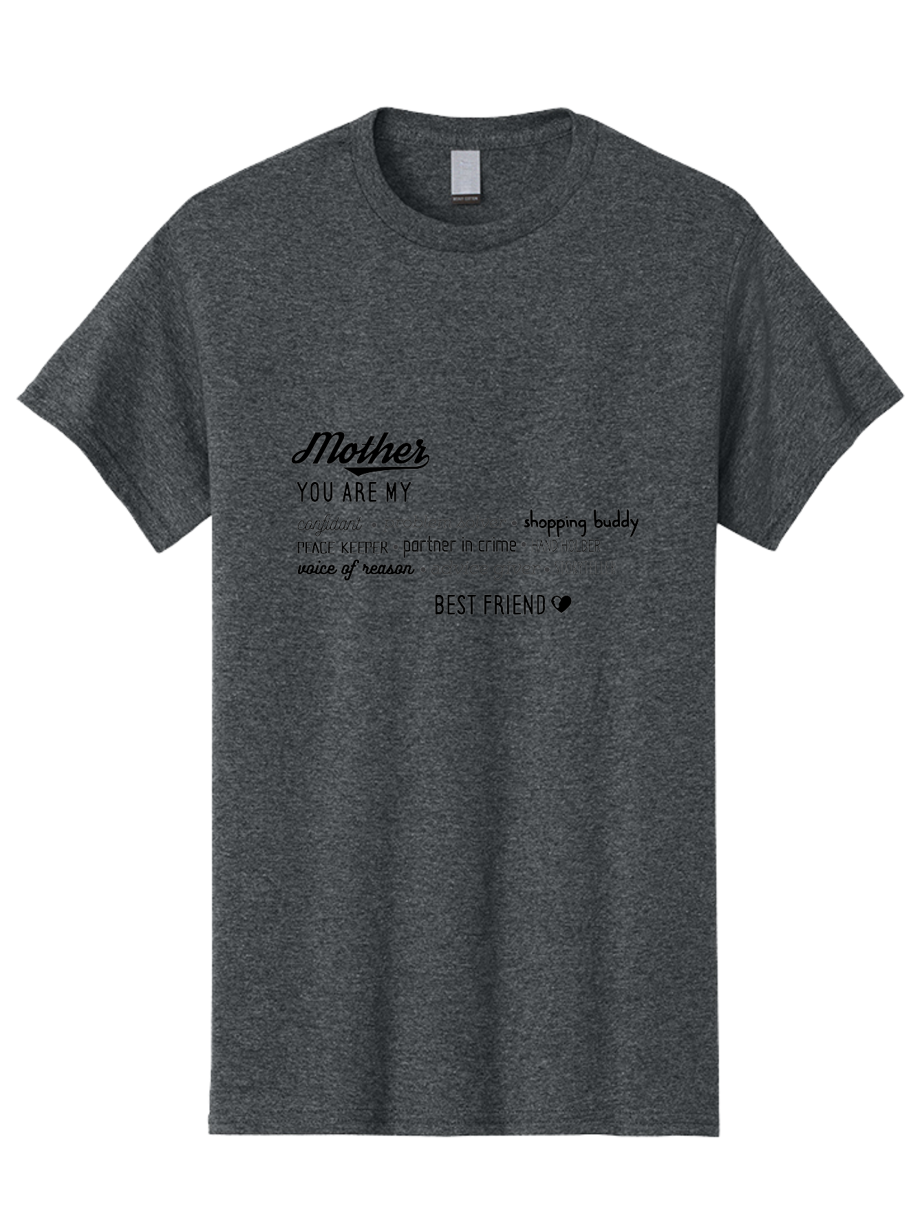 Mother Men'S Graphic Tee, 100% Cotton, Comfortable Casual Summer Wear, Machine Washable, Mother'S Day Card, Personalized Gift, Mother'S Love, Best Friend, Heartfelt Message, Appreciation, Gratitude, Mother'S Role, Family Bonding, Aad026 29