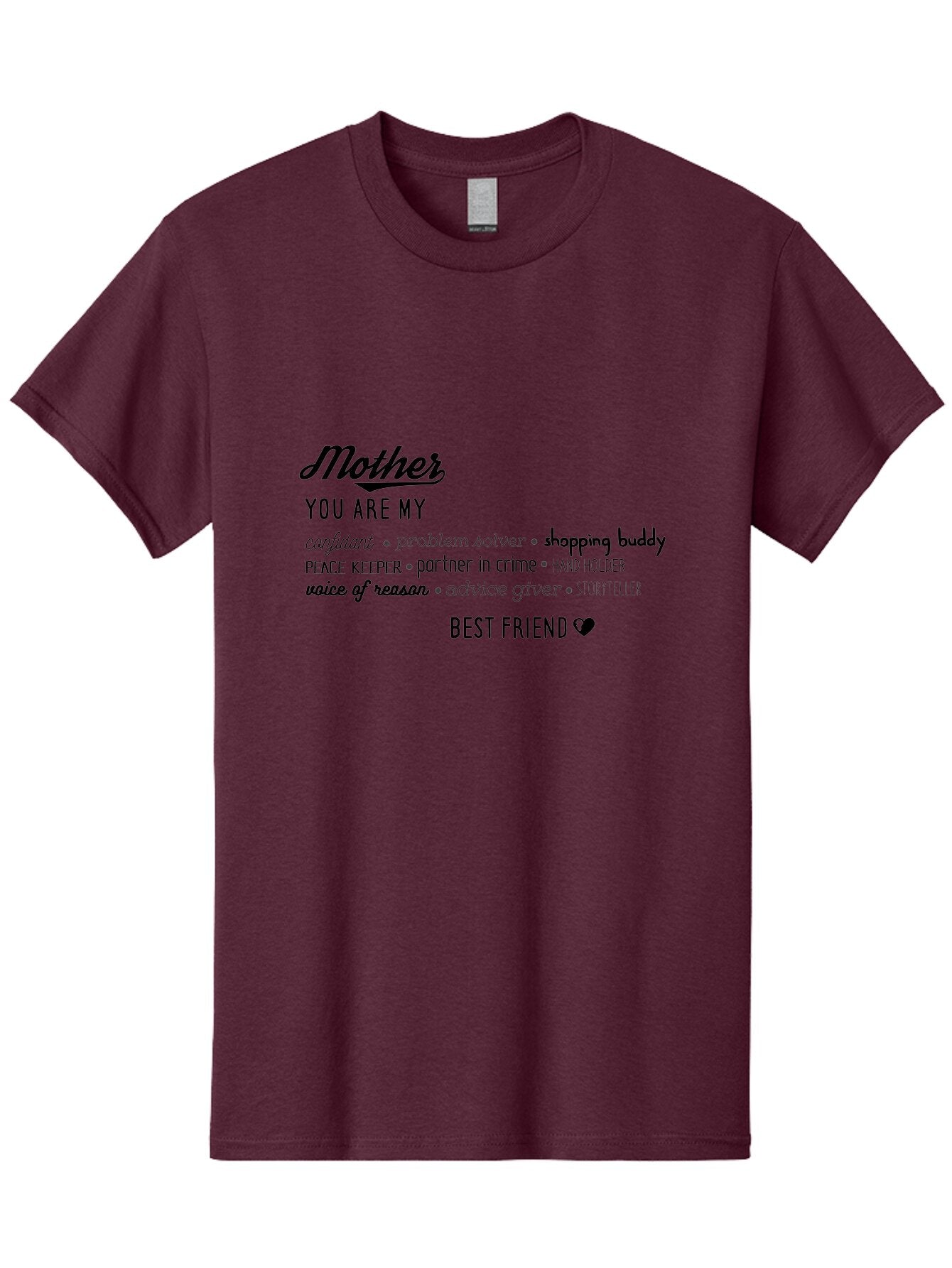Mother Men'S Graphic Tee, 100% Cotton, Comfortable Casual Summer Wear, Machine Washable, Mother'S Day Card, Personalized Gift, Mother'S Love, Best Friend, Heartfelt Message, Appreciation, Gratitude, Mother'S Role, Family Bonding, Aad026 11