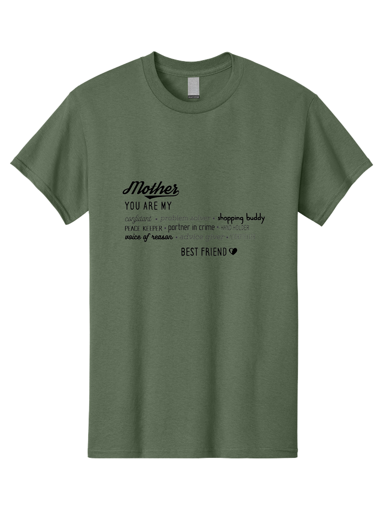 Mother Men'S Graphic Tee, 100% Cotton, Comfortable Casual Summer Wear, Machine Washable, Mother'S Day Card, Personalized Gift, Mother'S Love, Best Friend, Heartfelt Message, Appreciation, Gratitude, Mother'S Role, Family Bonding, Aad026 5