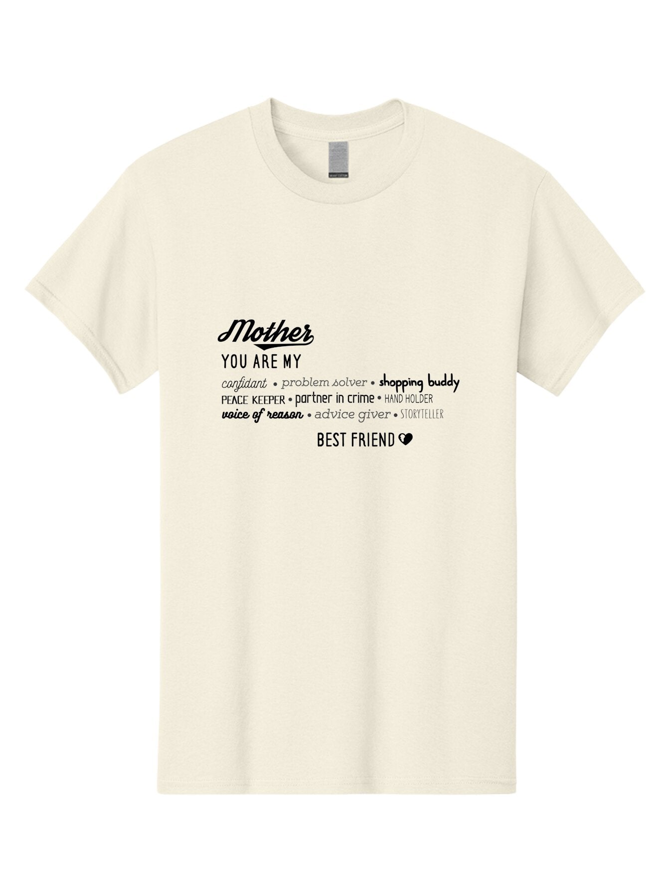 Mother Men'S Graphic Tee, 100% Cotton, Comfortable Casual Summer Wear, Machine Washable, Mother'S Day Card, Personalized Gift, Mother'S Love, Best Friend, Heartfelt Message, Appreciation, Gratitude, Mother'S Role, Family Bonding, Aad026 10