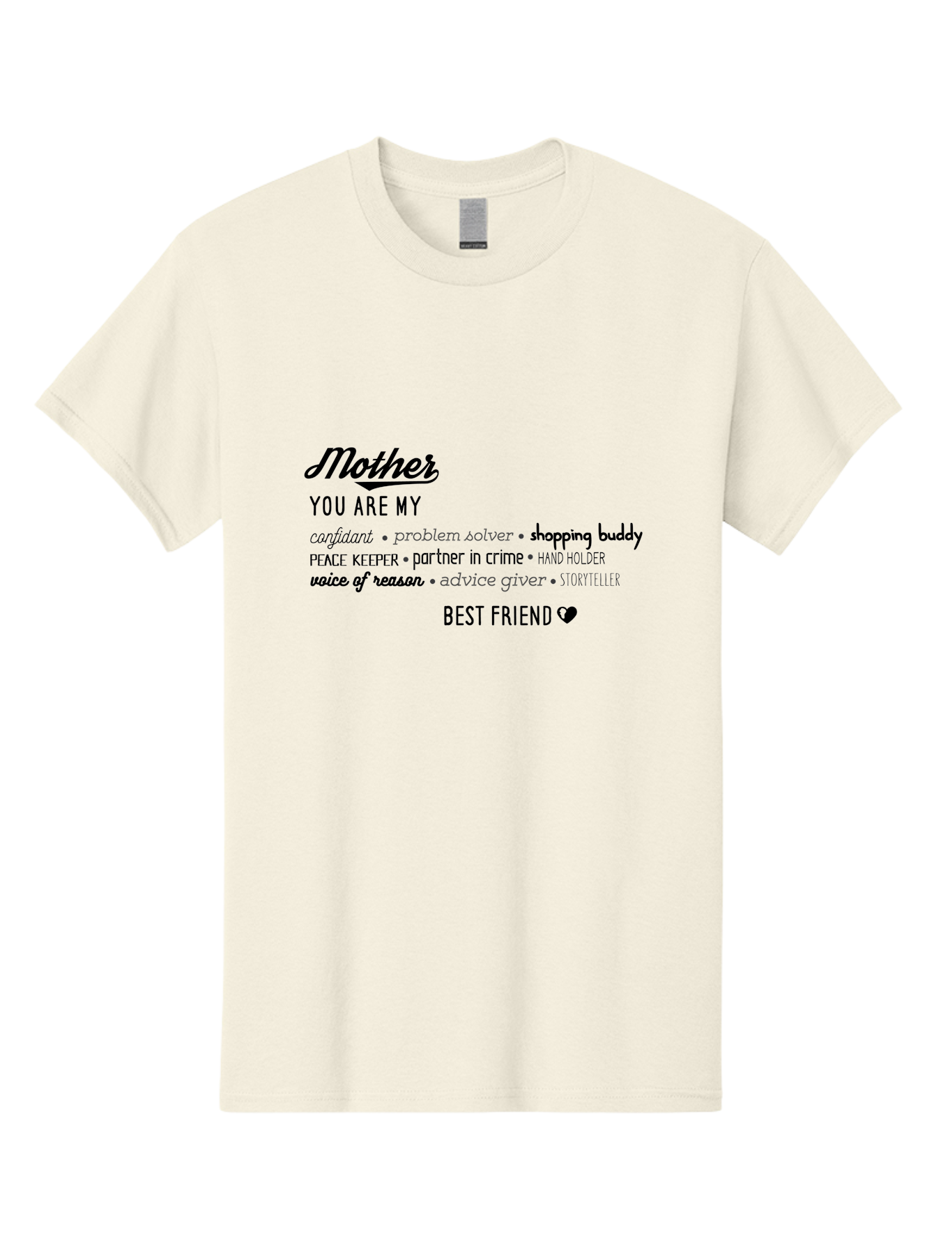 Mother Men'S Graphic Tee, 100% Cotton, Comfortable Casual Summer Wear, Machine Washable, Mother'S Day Card, Personalized Gift, Mother'S Love, Best Friend, Heartfelt Message, Appreciation, Gratitude, Mother'S Role, Family Bonding, Aad026 27