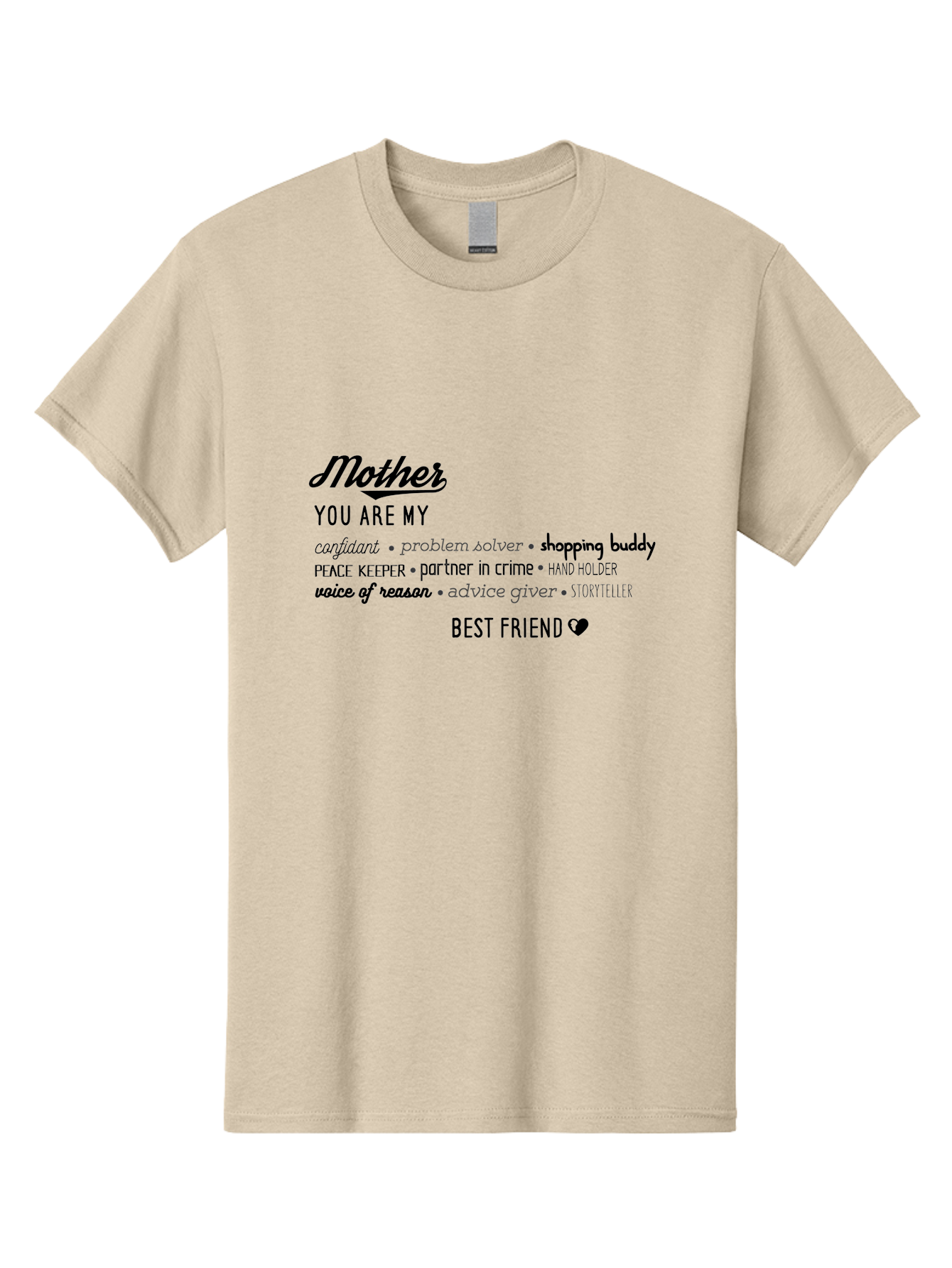 Mother Men'S Graphic Tee, 100% Cotton, Comfortable Casual Summer Wear, Machine Washable, Mother'S Day Card, Personalized Gift, Mother'S Love, Best Friend, Heartfelt Message, Appreciation, Gratitude, Mother'S Role, Family Bonding, Aad026 19