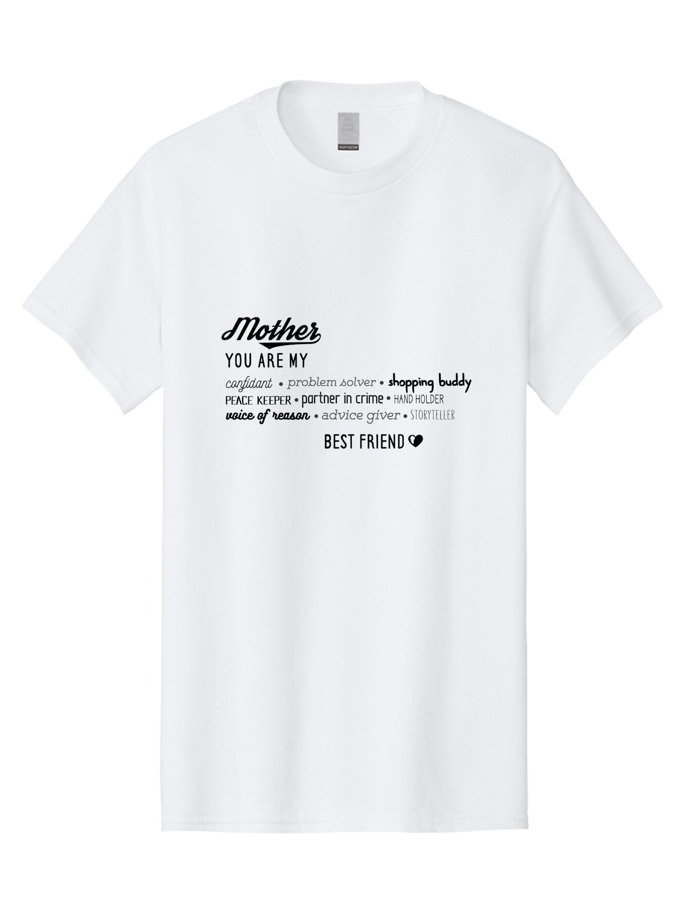 Mother Men'S Graphic Tee, 100% Cotton, Comfortable Casual Summer Wear, Machine Washable, Mother'S Day Card, Personalized Gift, Mother'S Love, Best Friend, Heartfelt Message, Appreciation, Gratitude, Mother'S Role, Family Bonding, Aad026 15
