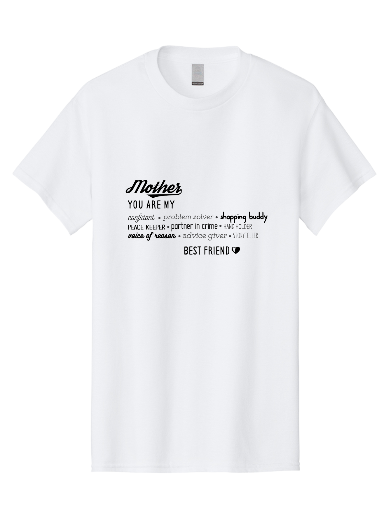 Mother Men'S Graphic Tee, 100% Cotton, Comfortable Casual Summer Wear, Machine Washable, Mother'S Day Card, Personalized Gift, Mother'S Love, Best Friend, Heartfelt Message, Appreciation, Gratitude, Mother'S Role, Family Bonding, Aad026