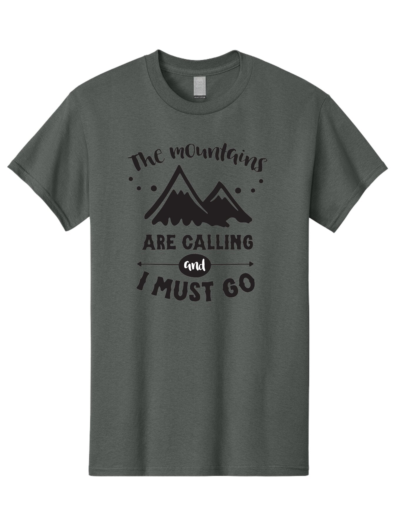 Mountains-Are-Calling Men'S Graphic Tee, 100% Cotton, Comfortable Casual Summer Wear, Machine Washable, Mountain Adventure, Adventure Travel, Inspirational Quote, Outdoorsy, Wanderlust, Motivational Quote, Travel Quote, Adventure Seeking, Aad030 8
