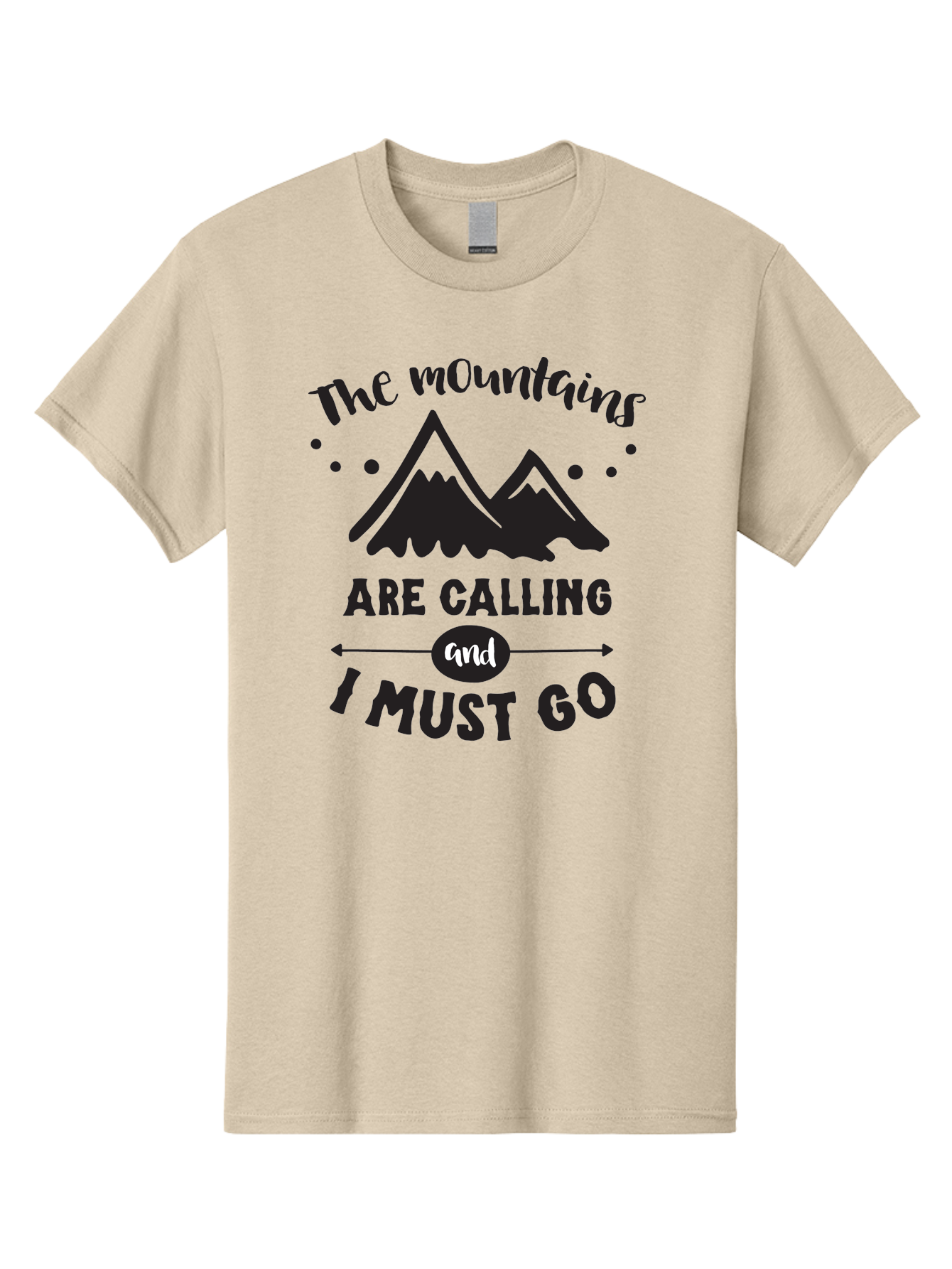 Mountains-Are-Calling Men'S Graphic Tee, 100% Cotton, Comfortable Casual Summer Wear, Machine Washable, Mountain Adventure, Adventure Travel, Inspirational Quote, Outdoorsy, Wanderlust, Motivational Quote, Travel Quote, Adventure Seeking, Aad030 23
