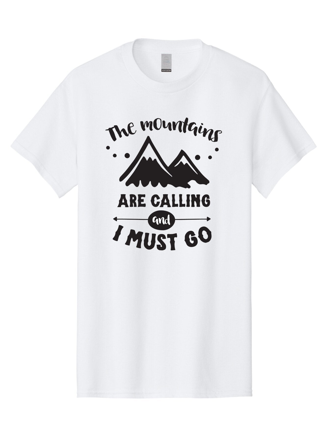Mountains-Are-Calling Men'S Graphic Tee, 100% Cotton, Comfortable Casual Summer Wear, Machine Washable, Mountain Adventure, Adventure Travel, Inspirational Quote, Outdoorsy, Wanderlust, Motivational Quote, Travel Quote, Adventure Seeking, Aad030 3