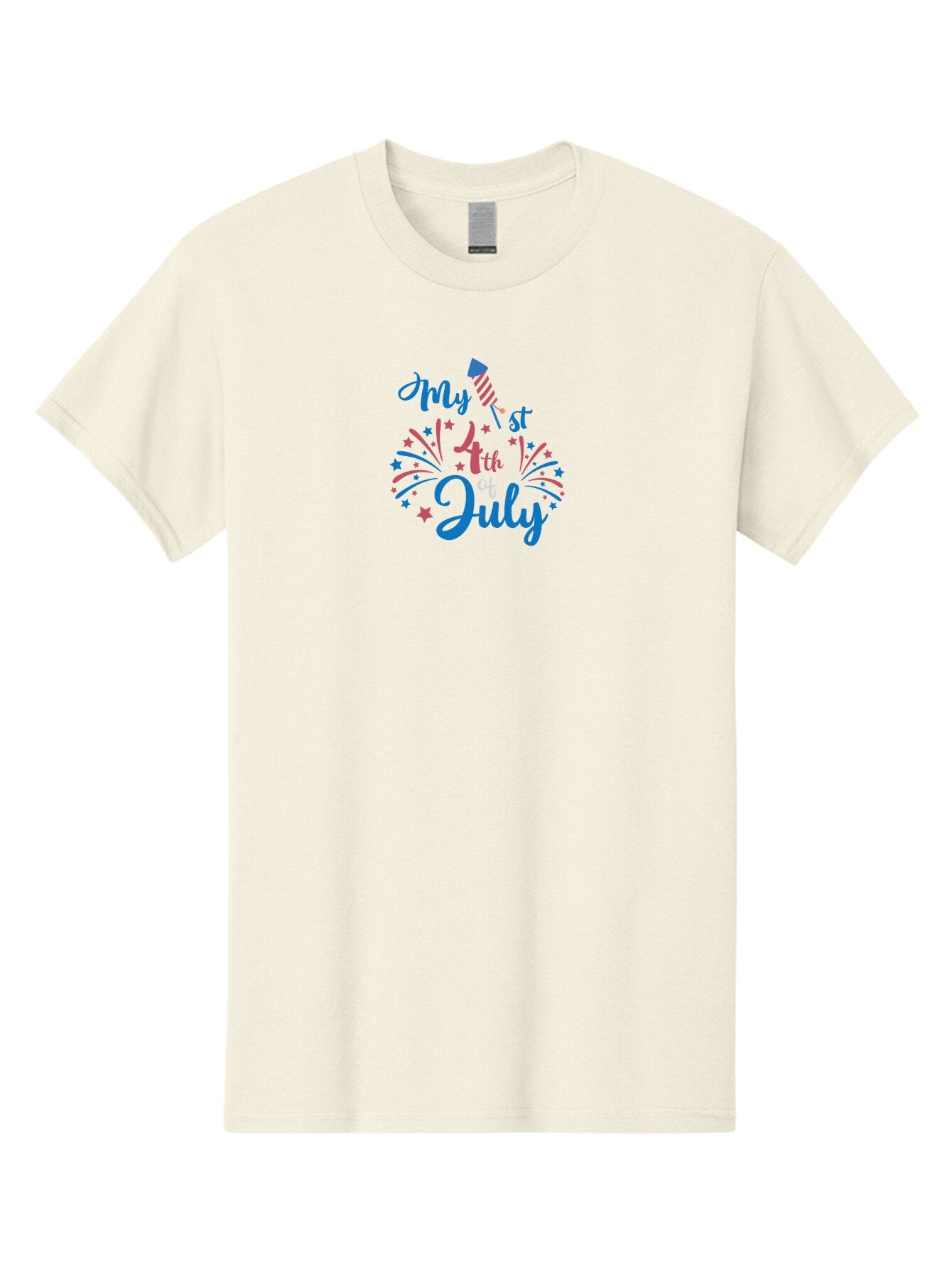 My-1St-4Th-Of-July Men'S Graphic Tee, 100% Cotton, Comfortable Casual Summer Wear, Machine Washable, 4Th Of July Celebration, Fireworks Display, Festive Atmosphere, Baby'S First 4Th Of July, Independence Day, Holiday Cheer, Patriotic Theme, Aad032 4
