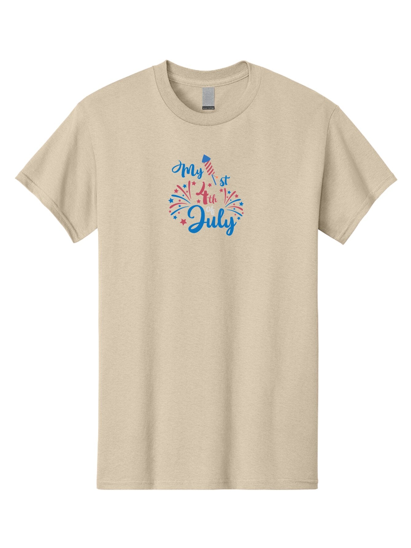 My-1St-4Th-Of-July Men'S Graphic Tee, 100% Cotton, Comfortable Casual Summer Wear, Machine Washable, 4Th Of July Celebration, Fireworks Display, Festive Atmosphere, Baby'S First 4Th Of July, Independence Day, Holiday Cheer, Patriotic Theme, Aad032 15