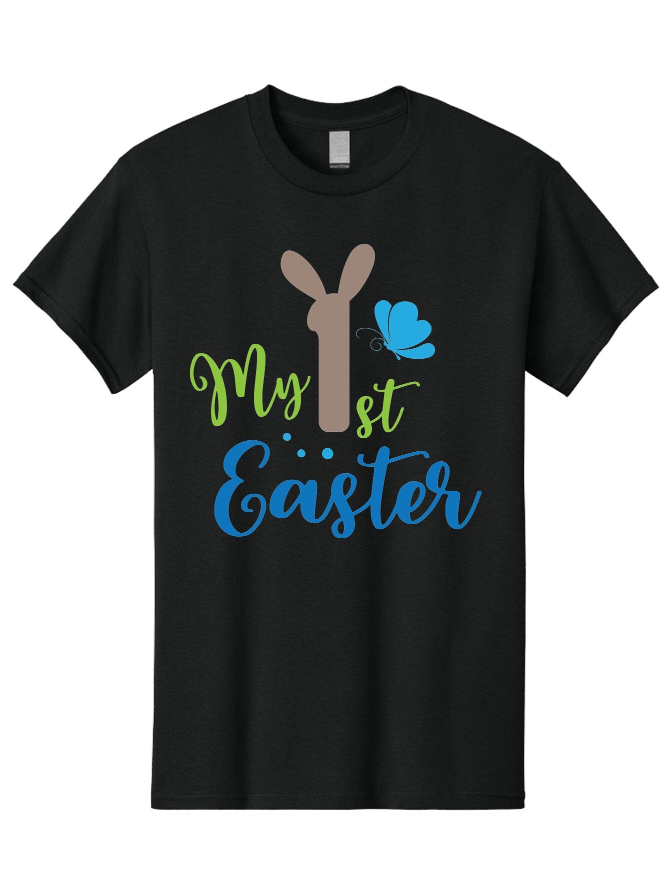 My-1St-Easter Men'S Graphic Tee, 100% Cotton, Comfortable Casual Summer Wear, Machine Washable, Easter Bunny Design, Baby'S First Easter, Easter Celebration, Spring Theme, Childrens Artwork, Cute Graphics, Festive Decorations, Easter Eggs, Aad034 10