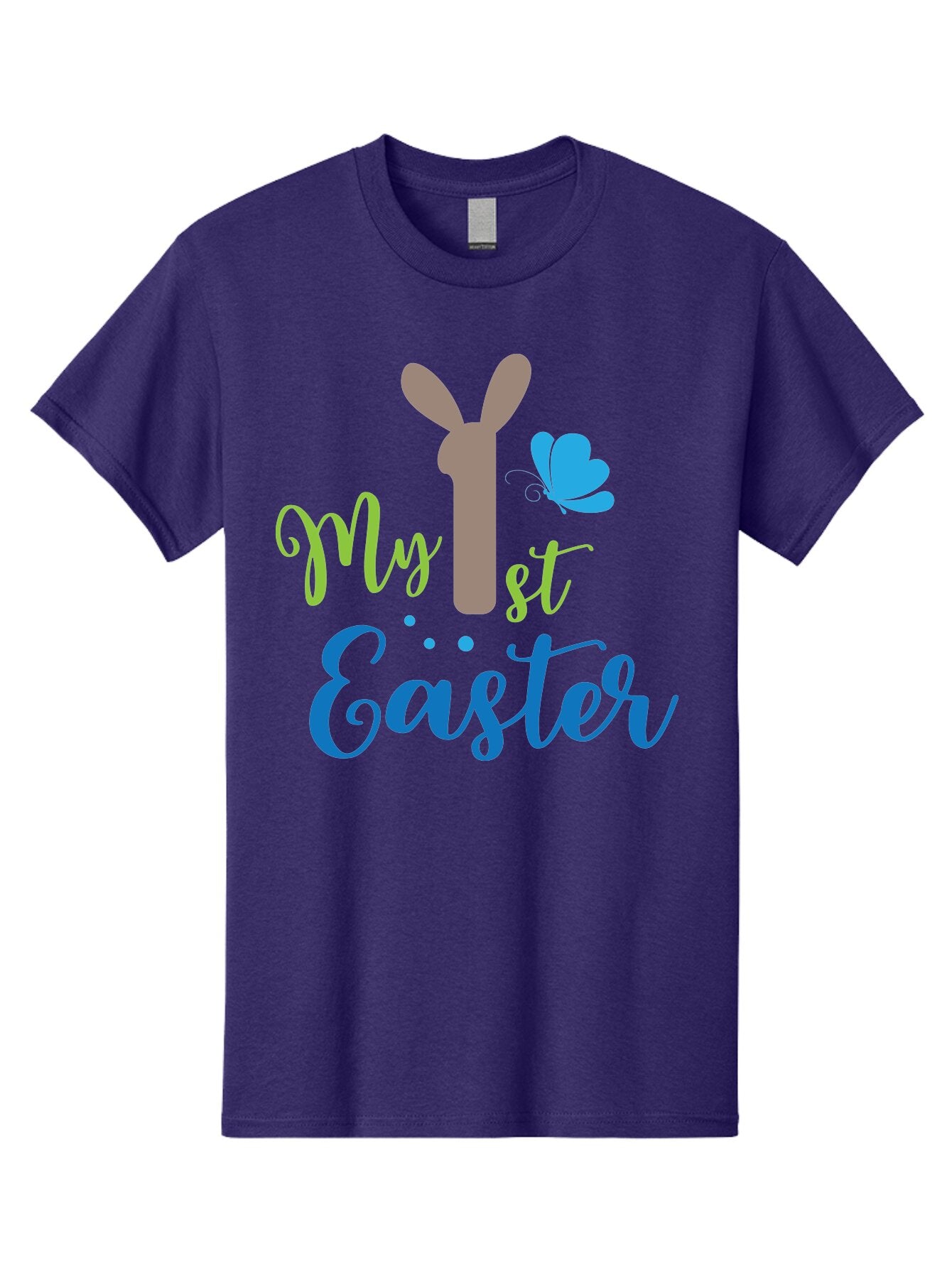 My-1St-Easter Men'S Graphic Tee, 100% Cotton, Comfortable Casual Summer Wear, Machine Washable, Easter Bunny Design, Baby'S First Easter, Easter Celebration, Spring Theme, Childrens Artwork, Cute Graphics, Festive Decorations, Easter Eggs, Aad034 11