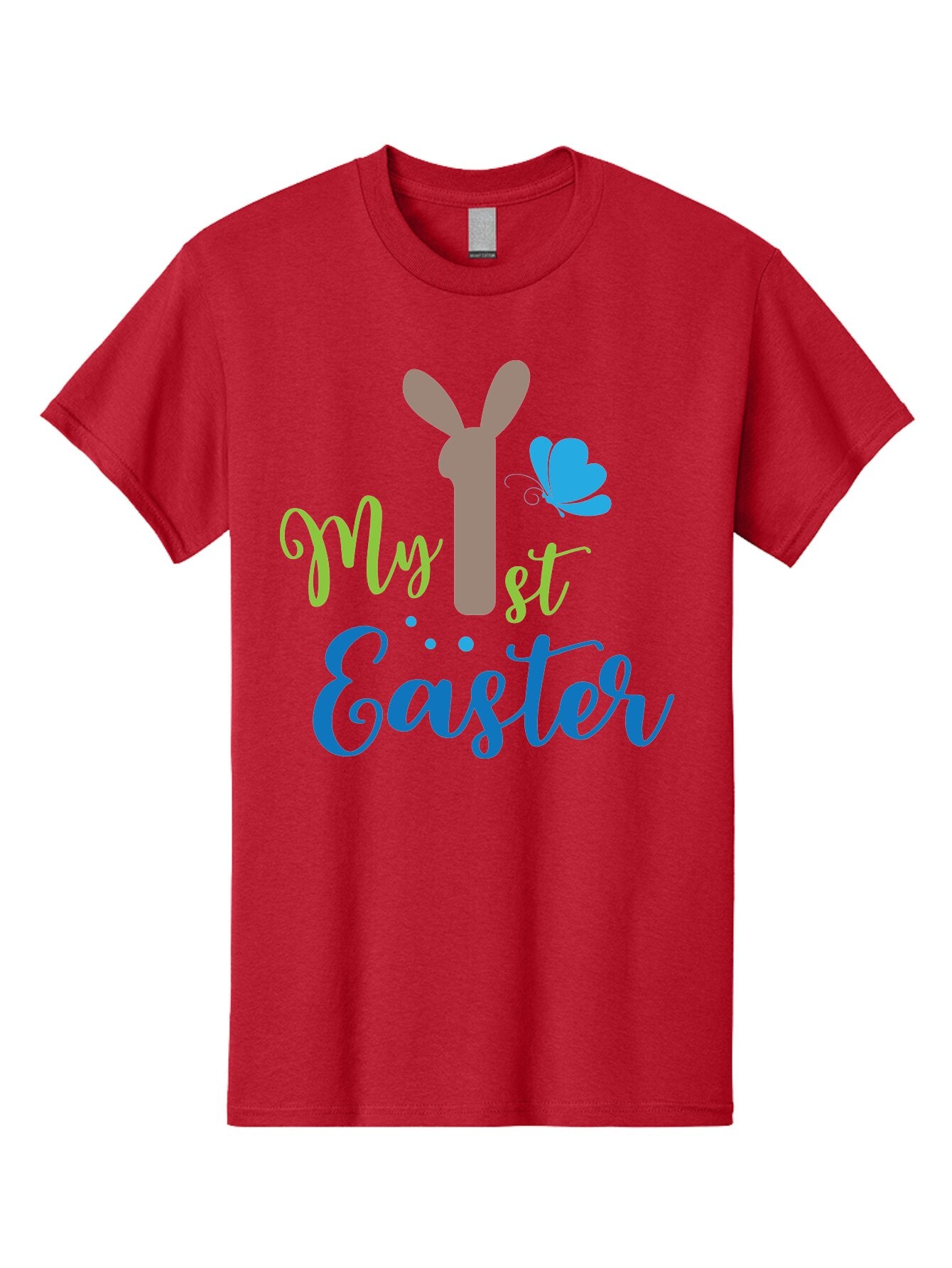 My-1St-Easter Men'S Graphic Tee, 100% Cotton, Comfortable Casual Summer Wear, Machine Washable, Easter Bunny Design, Baby'S First Easter, Easter Celebration, Spring Theme, Childrens Artwork, Cute Graphics, Festive Decorations, Easter Eggs, Aad034 8