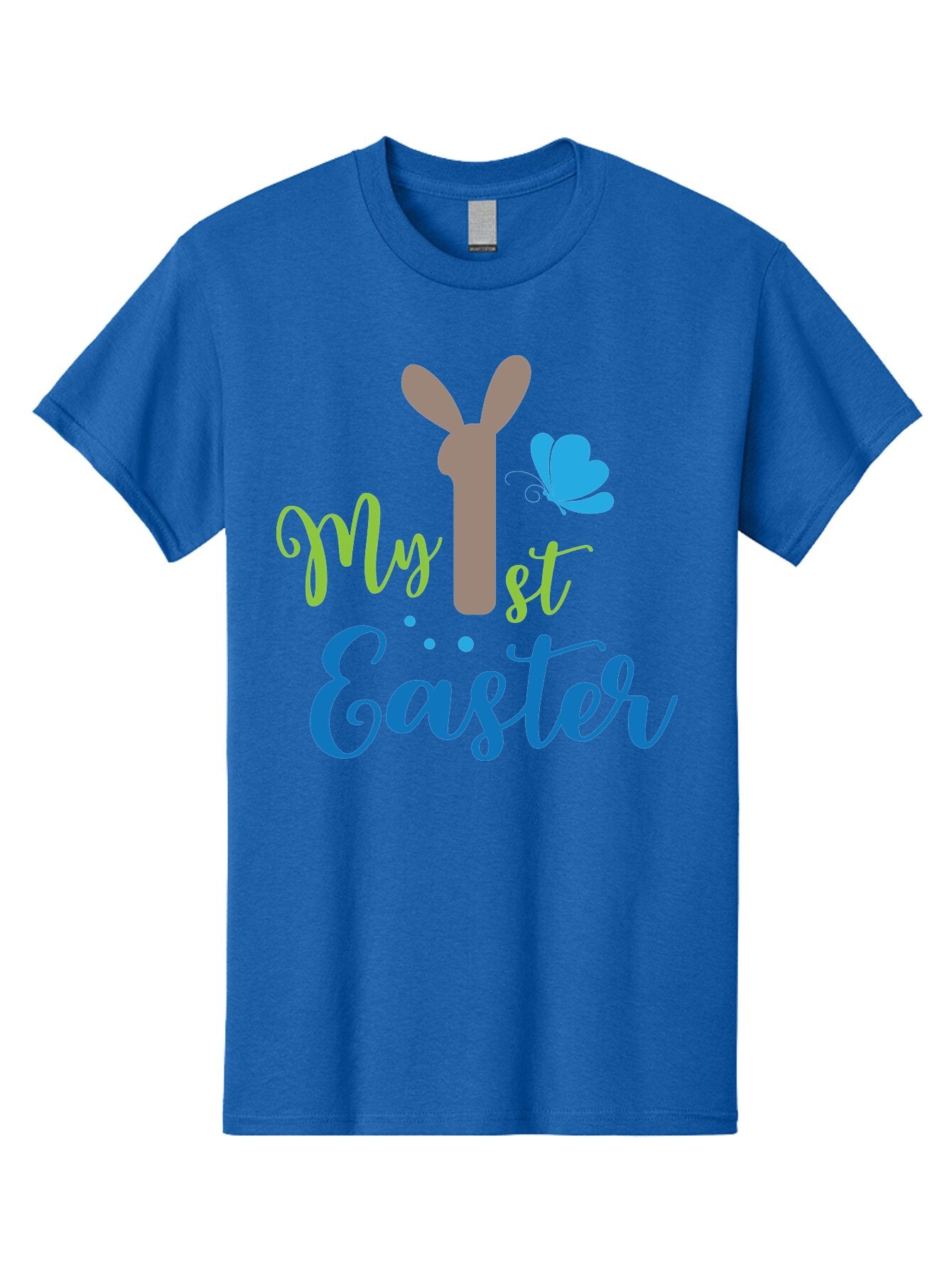 My-1St-Easter Men'S Graphic Tee, 100% Cotton, Comfortable Casual Summer Wear, Machine Washable, Easter Bunny Design, Baby'S First Easter, Easter Celebration, Spring Theme, Childrens Artwork, Cute Graphics, Festive Decorations, Easter Eggs, Aad034 6