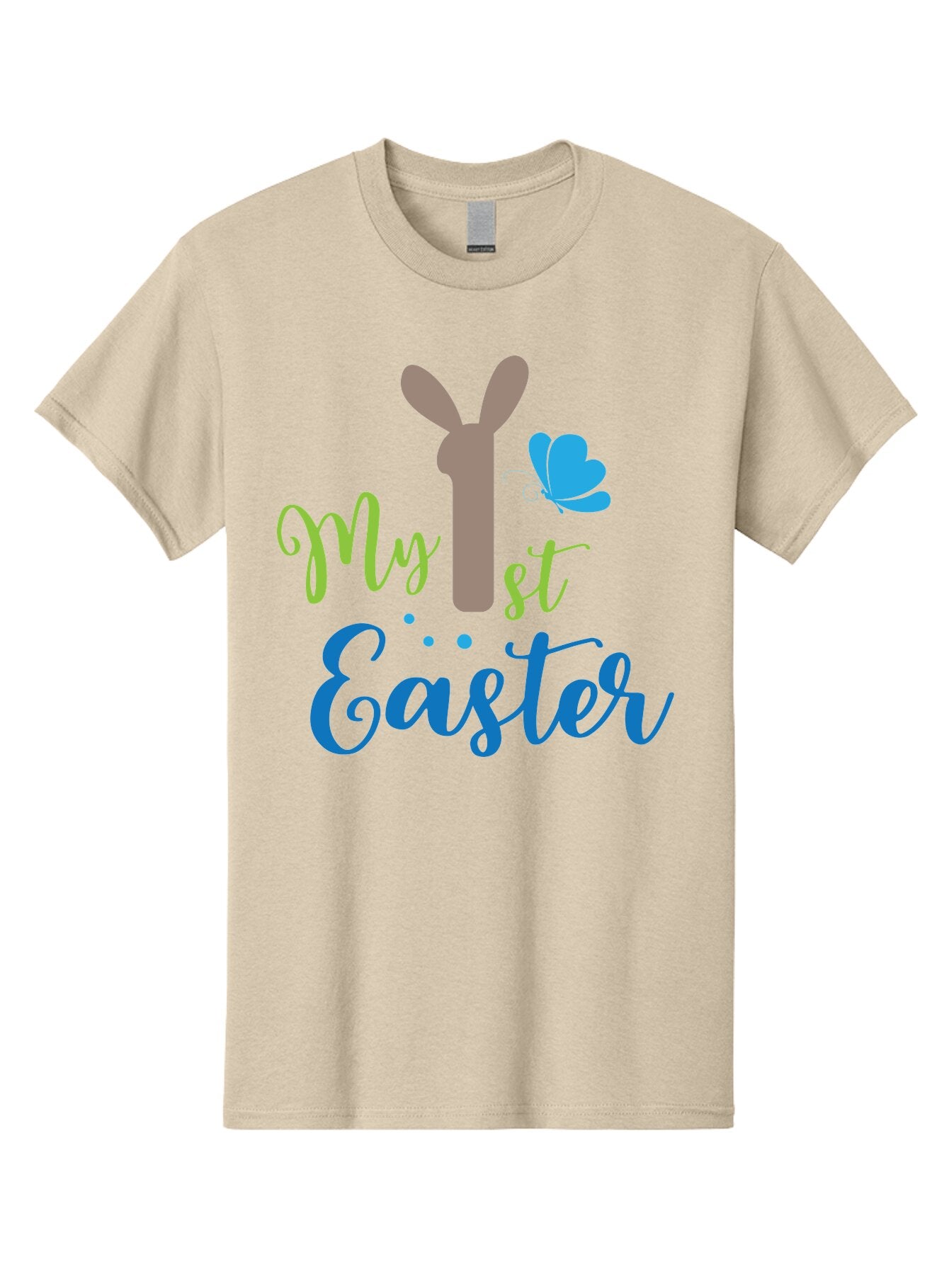 My-1St-Easter Men'S Graphic Tee, 100% Cotton, Comfortable Casual Summer Wear, Machine Washable, Easter Bunny Design, Baby'S First Easter, Easter Celebration, Spring Theme, Childrens Artwork, Cute Graphics, Festive Decorations, Easter Eggs, Aad034 12
