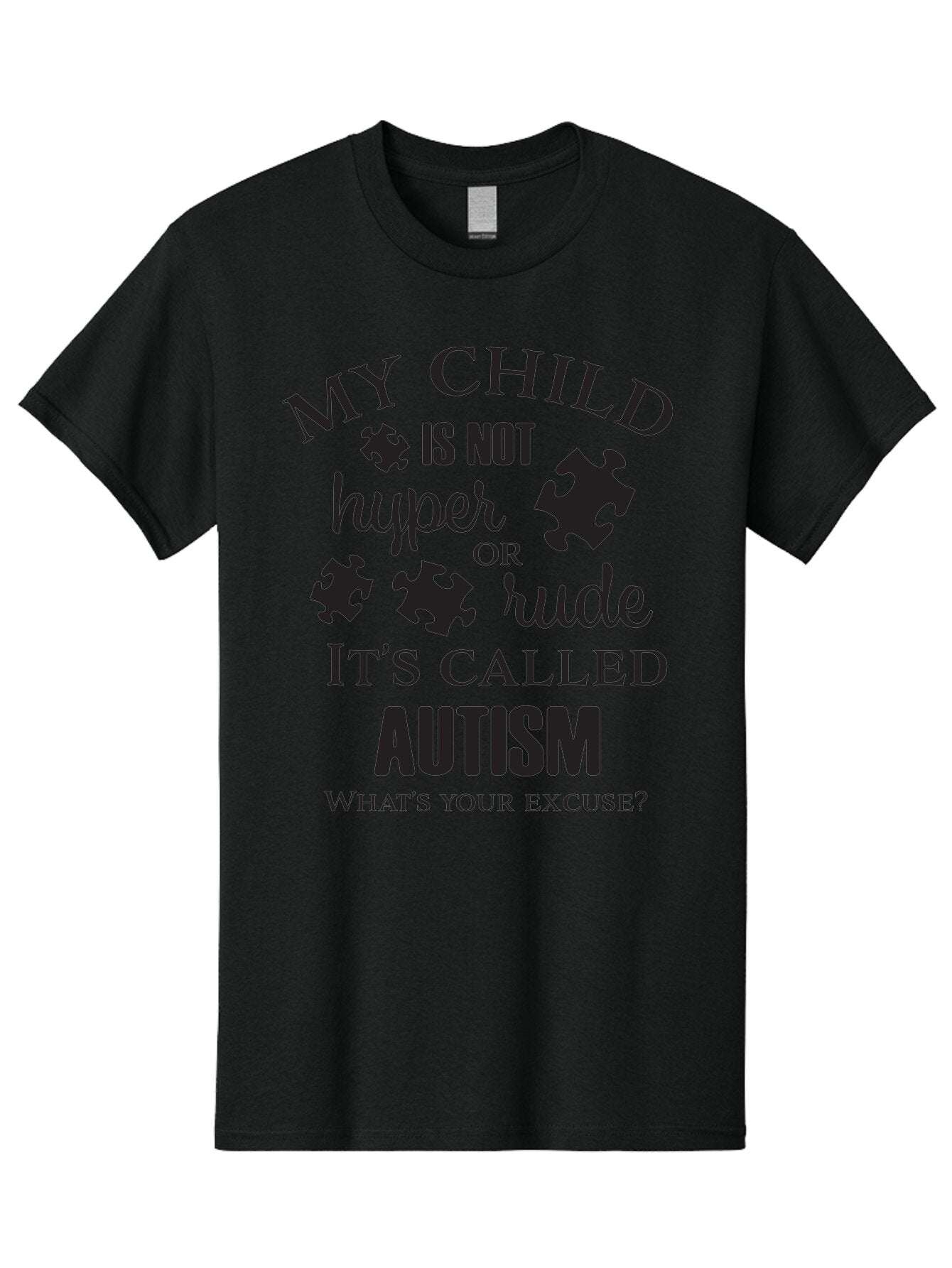 My-Child-Is-Not-Hyper-Or-Rude-It-S-Called-Autism Men'S Graphic Tee, 100% Cotton, Comfortable Casual Summer Wear, Machine Washable, Autism Awareness, Autism Acceptance, Neurodiversity, Autism Support, Puzzle Piece, Autism Quotes, Aad036 6