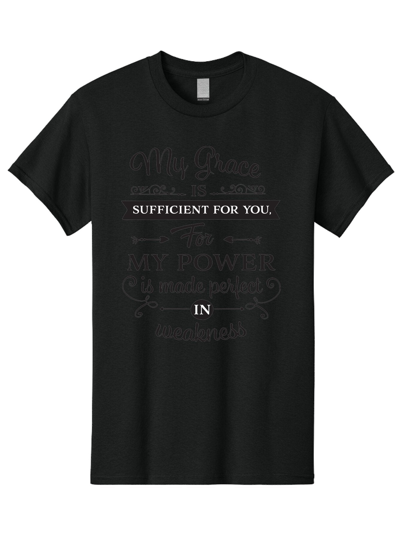 My-Grace-Is-Sufficient Men'S Graphic Tee, 100% Cotton, Comfortable Casual Summer Wear, Machine Washable, Inspirational Quote, Motivational Words, Faith-Based Message, Spiritual Guidance, Encouraging Scripture, Divine Love, Sacred Text, Aad038 7