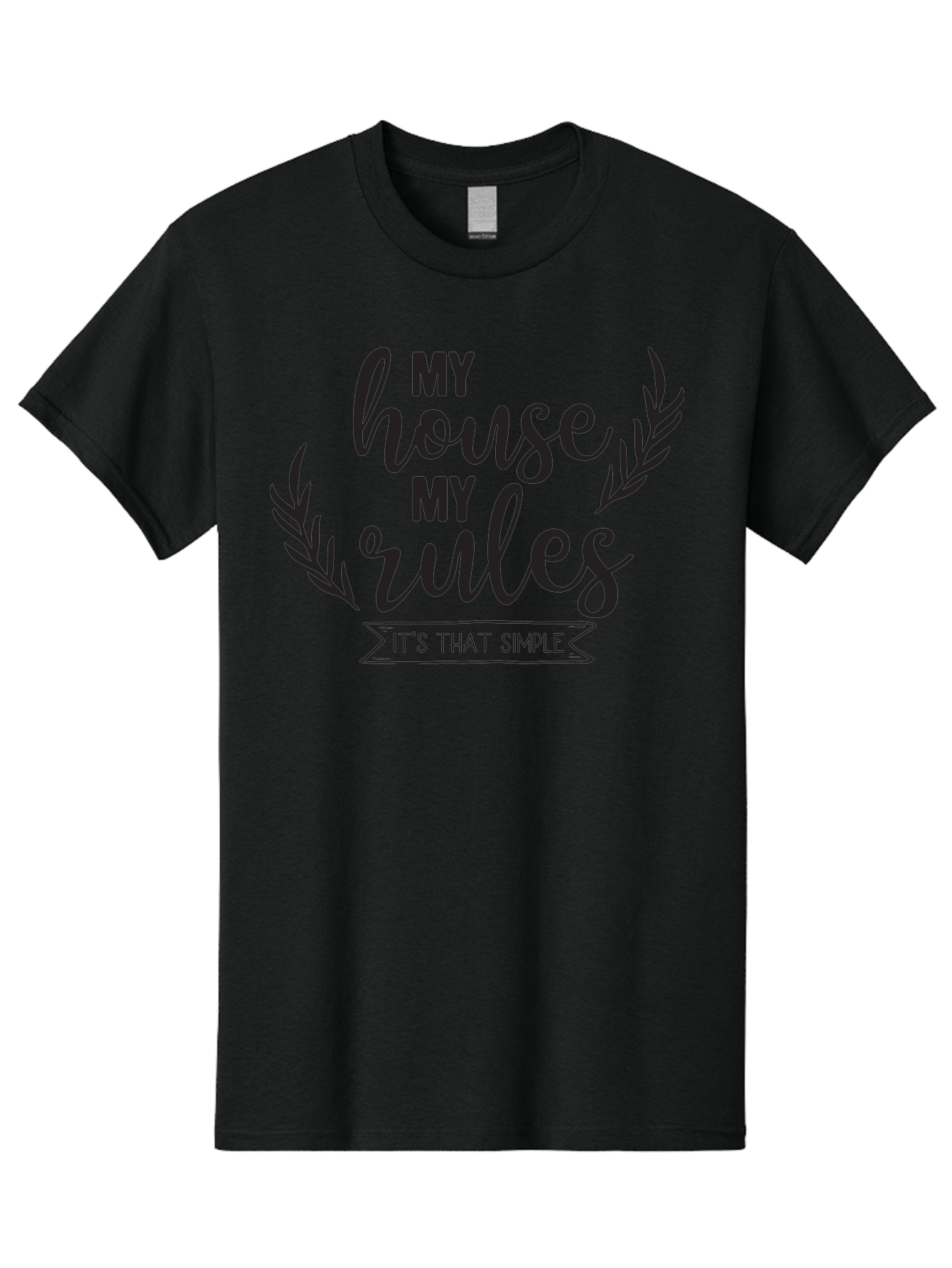 My-House-My-Rules Men'S Graphic Tee, 100% Cotton, Comfortable Casual Summer Wear, Machine Washable, House Rules, Simple Living, Home Decor, Wall Art, Inspirational Quotes, Motivational Phrases, Home Sweet Home, Positive Vibes Aad040 29