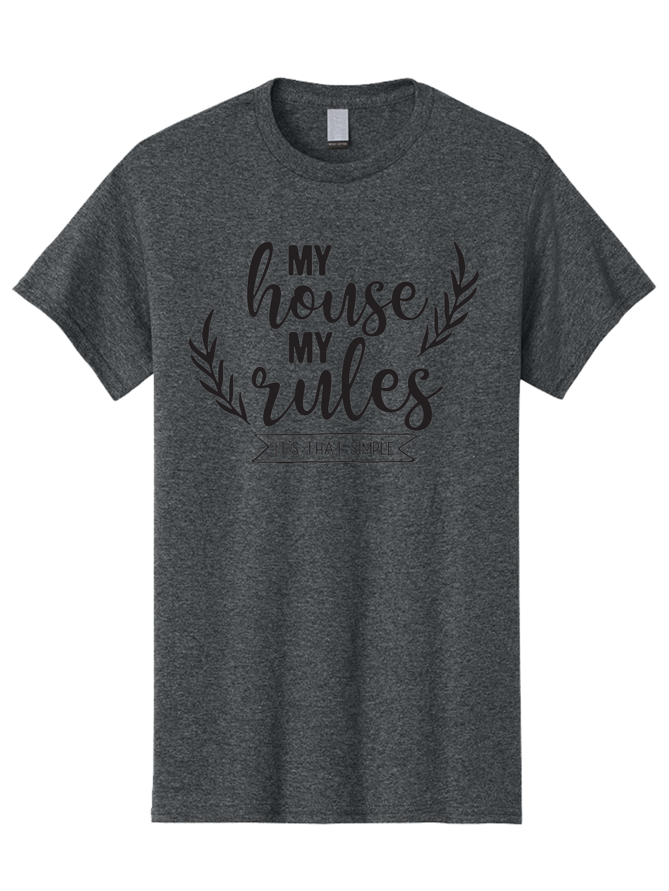 My-House-My-Rules Men'S Graphic Tee, 100% Cotton, Comfortable Casual Summer Wear, Machine Washable, House Rules, Simple Living, Home Decor, Wall Art, Inspirational Quotes, Motivational Phrases, Home Sweet Home, Positive Vibes Aad040 7