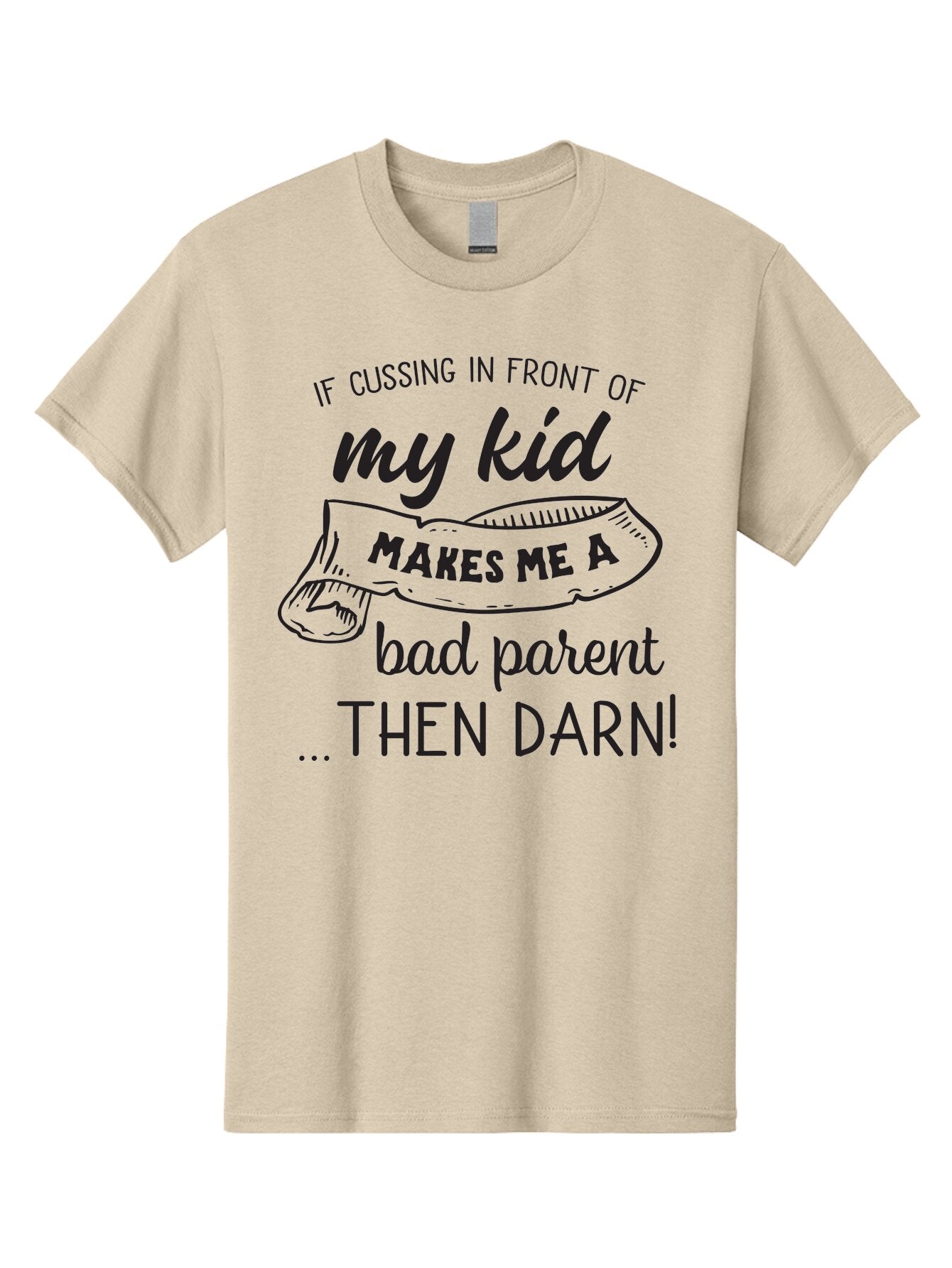 My-Kid Men'S Graphic Tee, 100% Cotton, Comfortable Casual Summer Wear, Machine Washable, Funny Parenting Quote, Humorous Saying, Sassy Mom Quote, Parenting Humor, Funny Slogan, Quote About Kids, Profanity In Parenting, Witty Phrase, Aad042 10