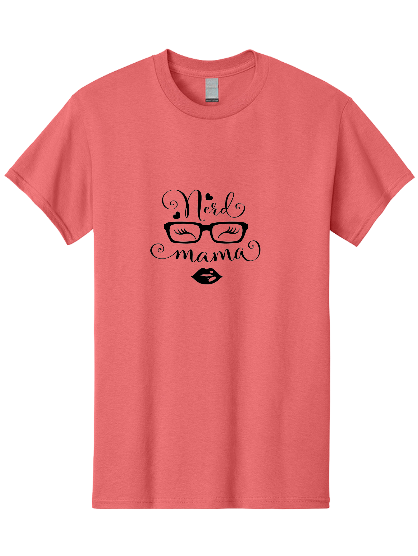 Nerd-Mama Men'S Graphic Tee, 100% Cotton, Comfortable Casual Summer Wear, Machine Washable, Nerd Mama, Glasses With Eyelashes, Lips, Cute Typography, Quirky Mom, Nerdy Humor, Fun Design, Geeky Style, Mom Quotes Aad051 15