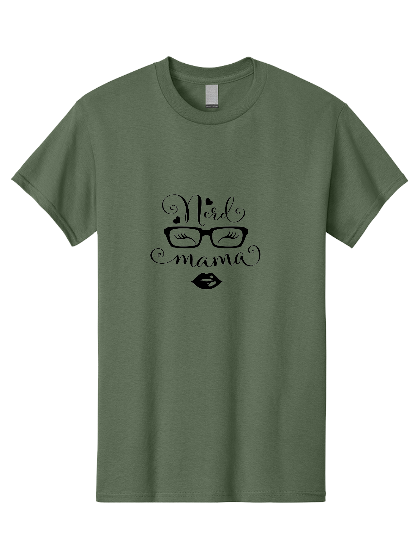 Nerd-Mama Men'S Graphic Tee, 100% Cotton, Comfortable Casual Summer Wear, Machine Washable, Nerd Mama, Glasses With Eyelashes, Lips, Cute Typography, Quirky Mom, Nerdy Humor, Fun Design, Geeky Style, Mom Quotes Aad051 17