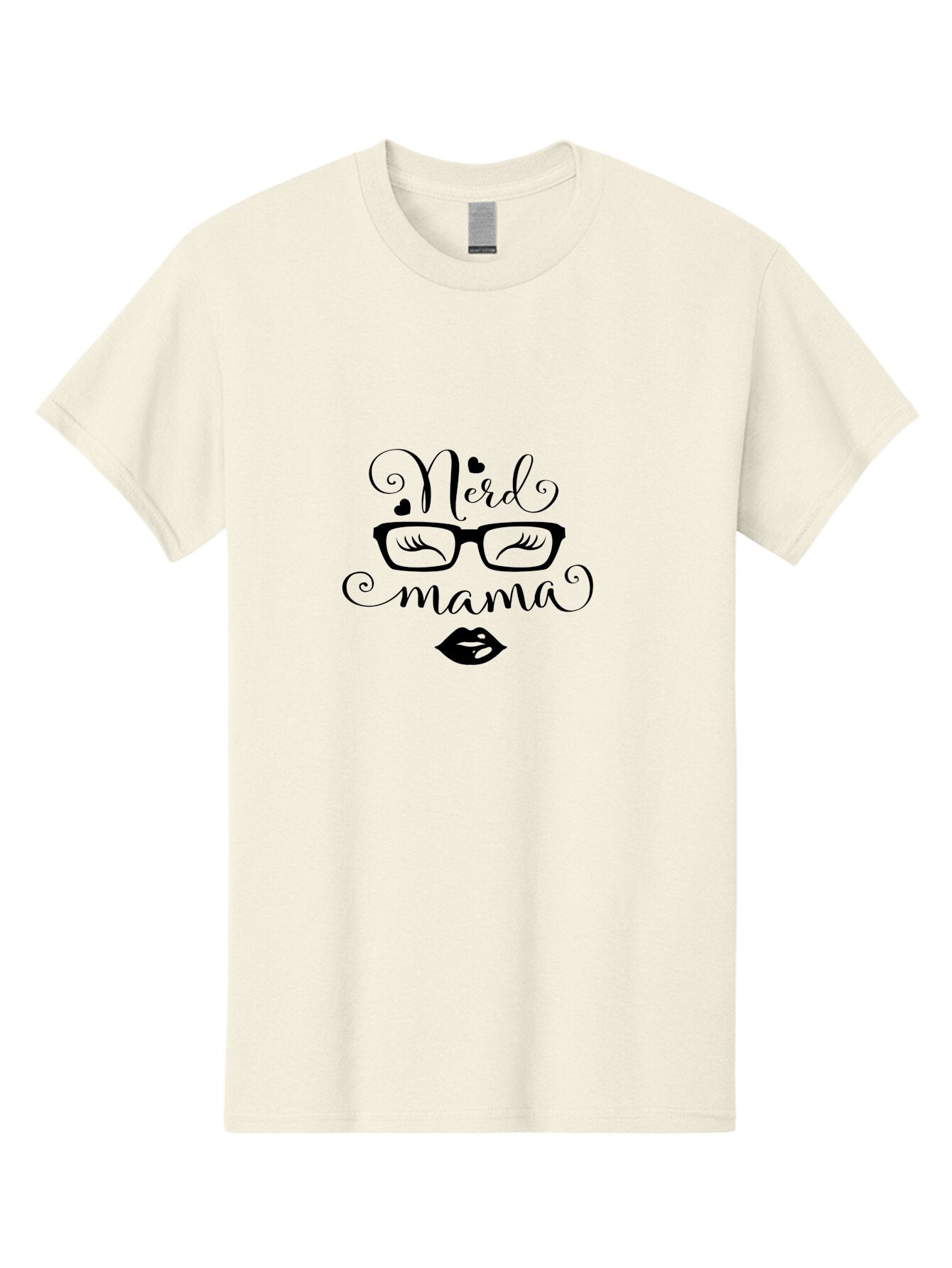 Nerd-Mama Men'S Graphic Tee, 100% Cotton, Comfortable Casual Summer Wear, Machine Washable, Nerd Mama, Glasses With Eyelashes, Lips, Cute Typography, Quirky Mom, Nerdy Humor, Fun Design, Geeky Style, Mom Quotes Aad051 15