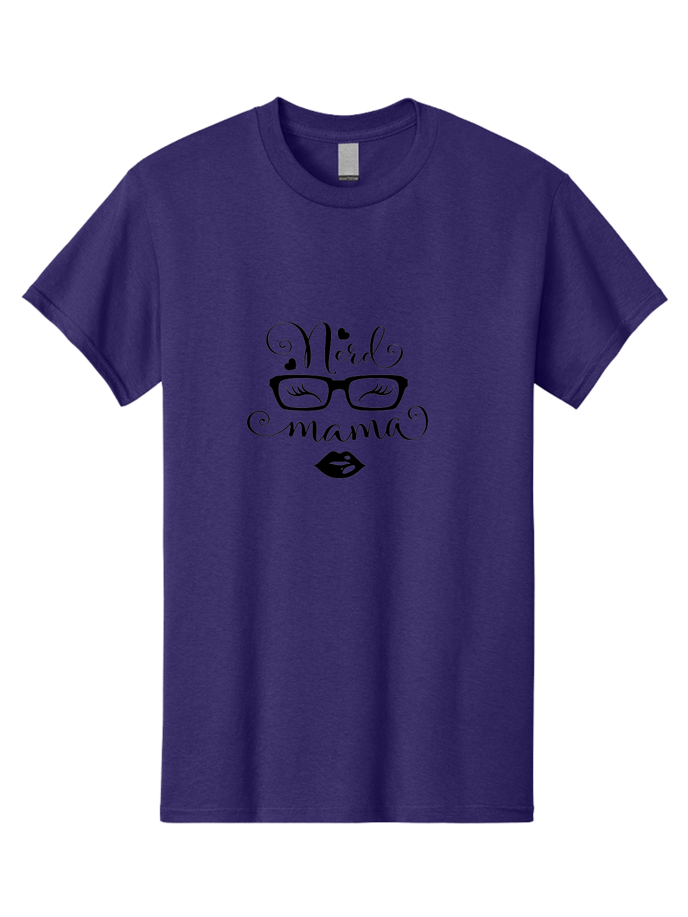 Nerd-Mama Men'S Graphic Tee, 100% Cotton, Comfortable Casual Summer Wear, Machine Washable, Nerd Mama, Glasses With Eyelashes, Lips, Cute Typography, Quirky Mom, Nerdy Humor, Fun Design, Geeky Style, Mom Quotes Aad051 19