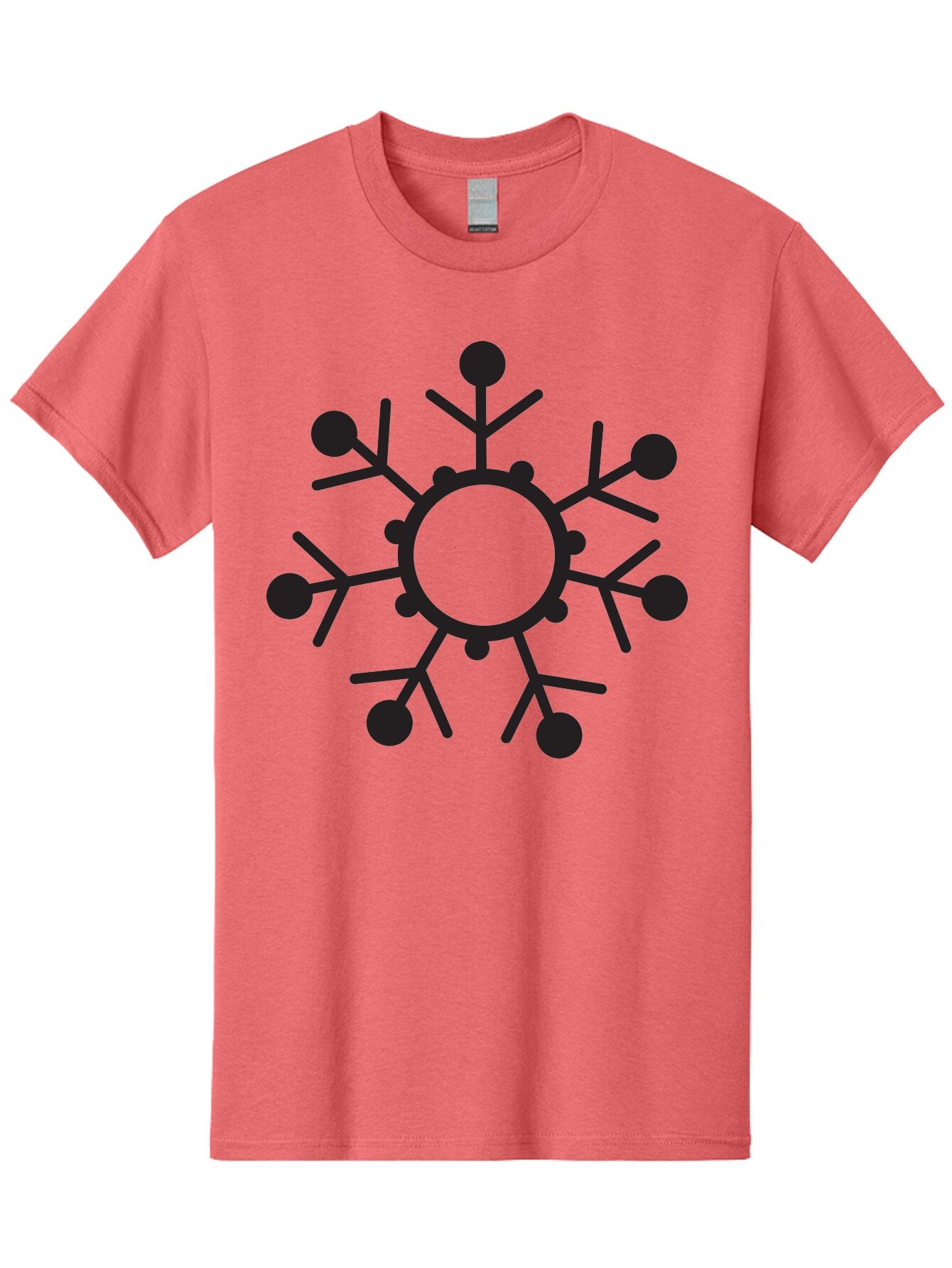 Network-Diagram Men'S Graphic Tee, 100% Cotton, Comfortable Casual Summer Wear, Machine Washable, Black Snowflake Icon, Winter Symbol, Frosty Design, Cold Weather, Snow Decoration, Stylized Snowflake, Minimalist Art, Seasonal Graphic Aad053