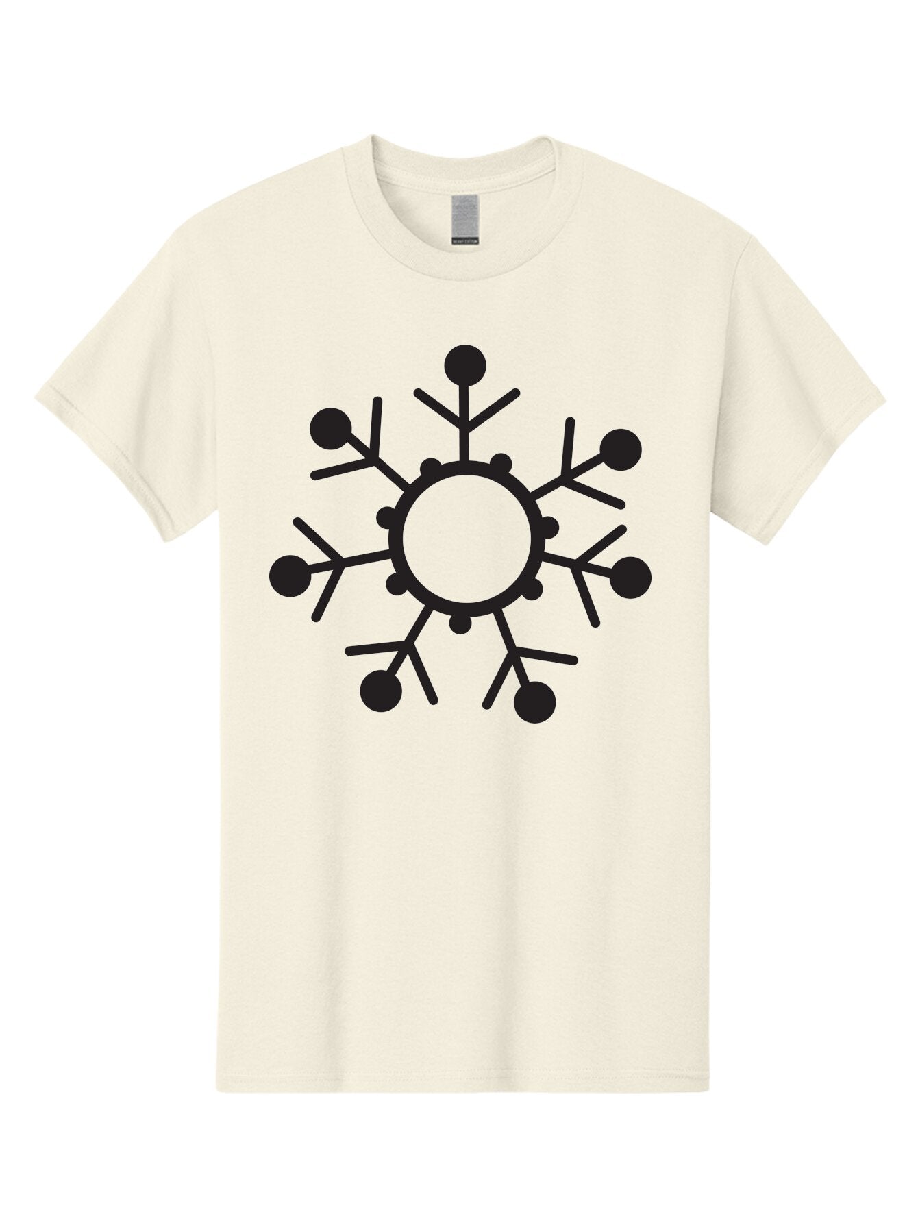 Network-Diagram Men'S Graphic Tee, 100% Cotton, Comfortable Casual Summer Wear, Machine Washable, Black Snowflake Icon, Winter Symbol, Frosty Design, Cold Weather, Snow Decoration, Stylized Snowflake, Minimalist Art, Seasonal Graphic Aad053 11