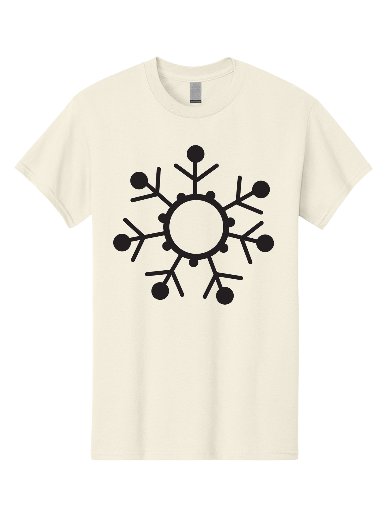 Network-Diagram Men'S Graphic Tee, 100% Cotton, Comfortable Casual Summer Wear, Machine Washable, Black Snowflake Icon, Winter Symbol, Frosty Design, Cold Weather, Snow Decoration, Stylized Snowflake, Minimalist Art, Seasonal Graphic Aad053 7
